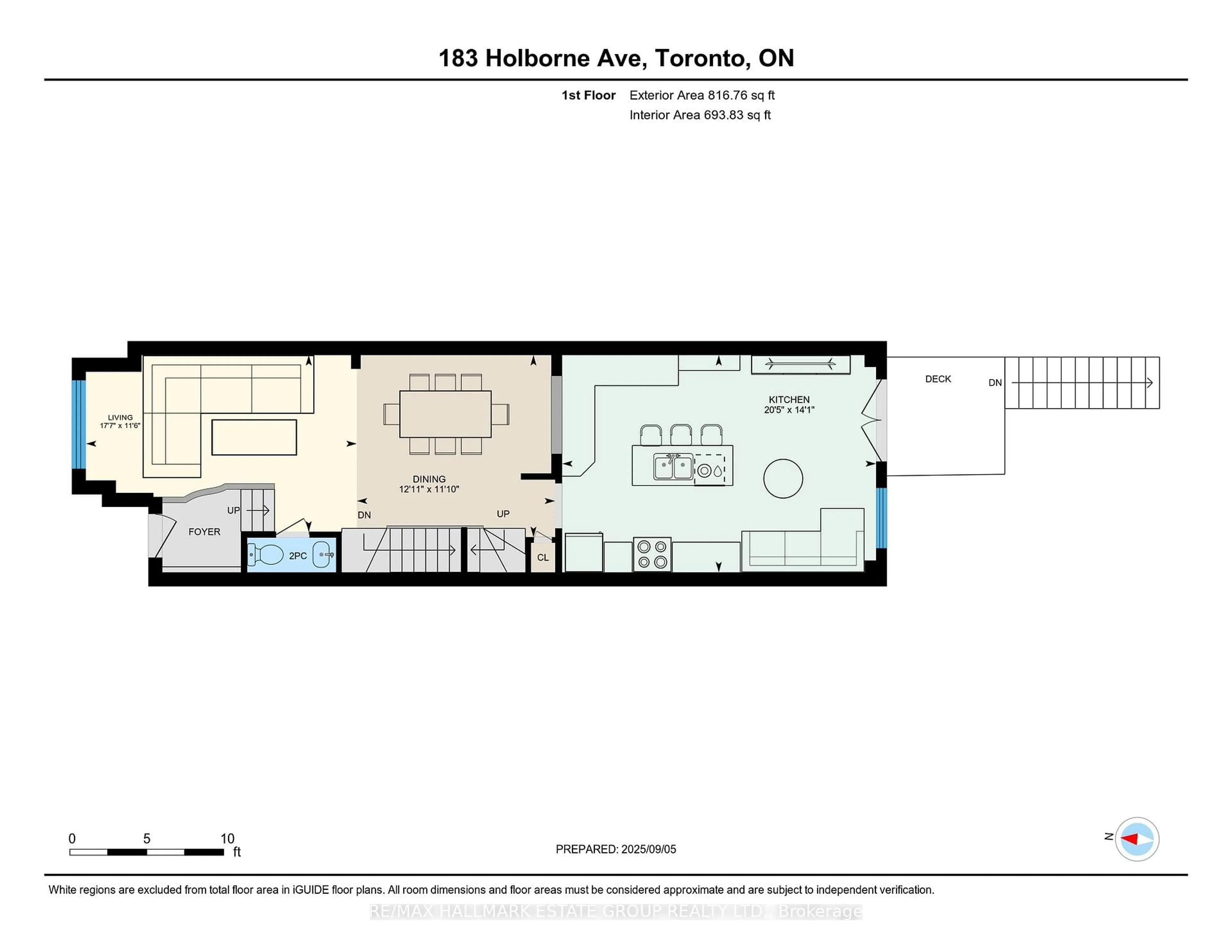 Floor plan for 183 Holborne Ave, Toronto Ontario M4C 2R7