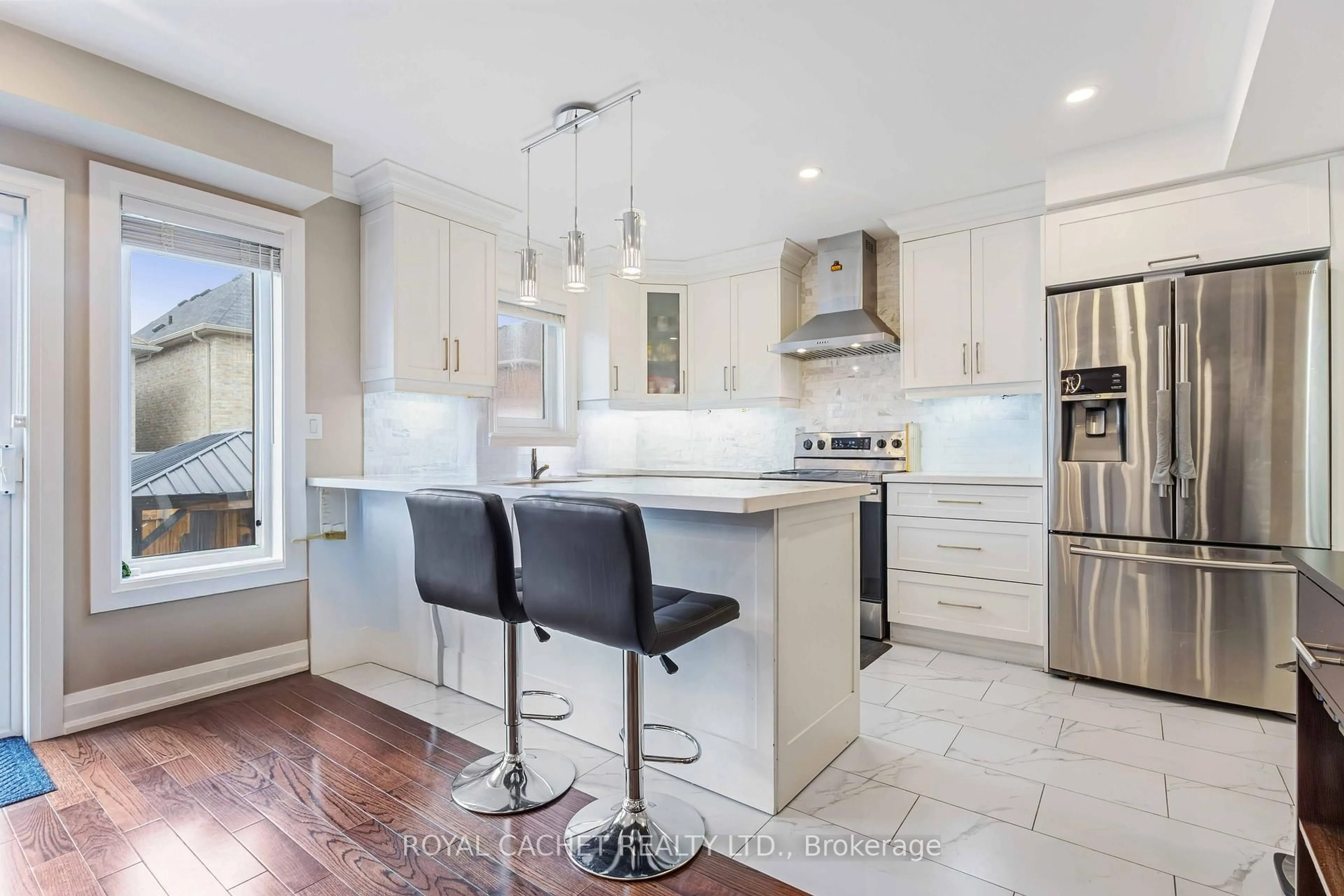 Open concept kitchen, ceramic/tile floor for 20 Gaskin St, Ajax Ontario L1Z 0R5
