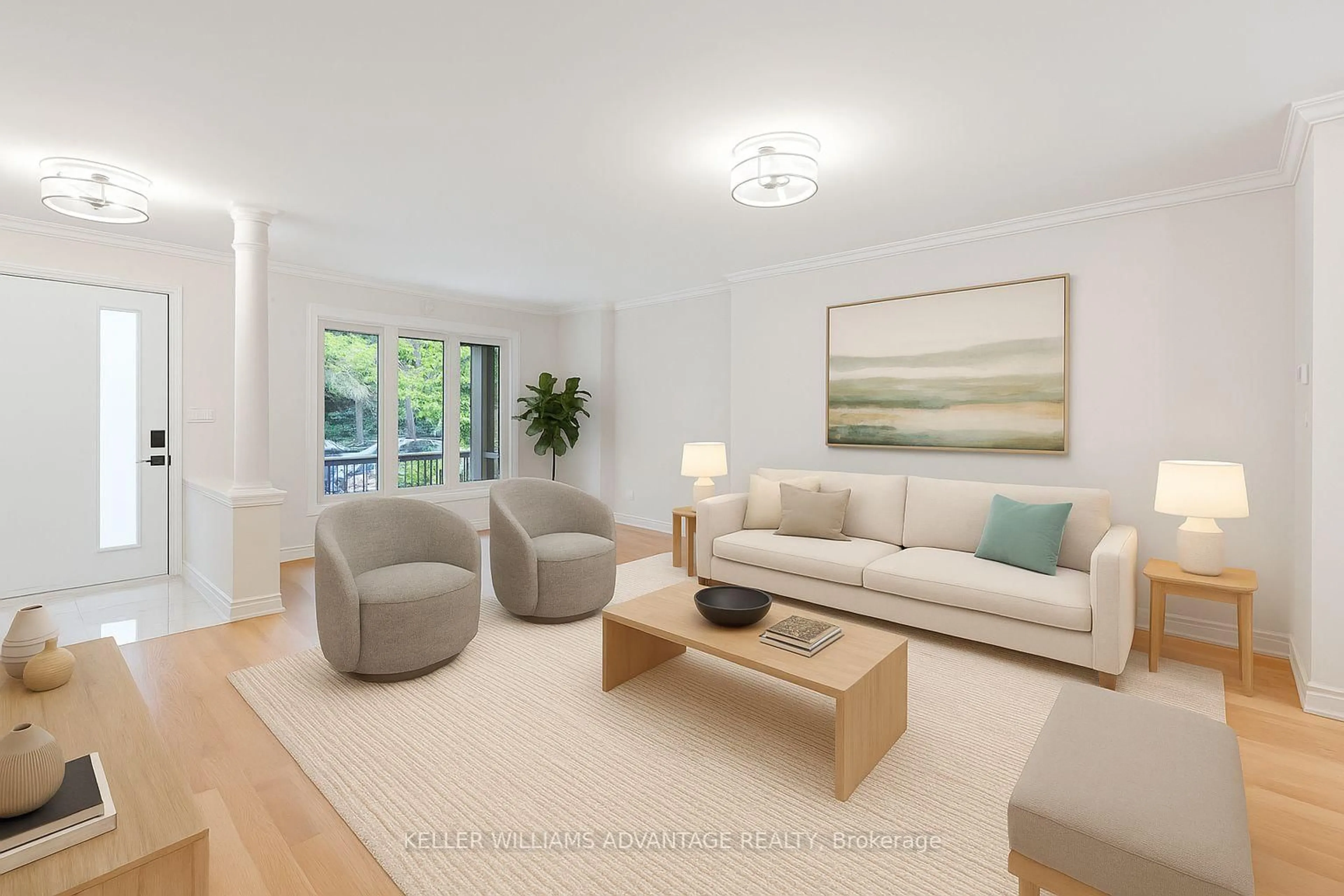 Living room with furniture, unknown for 78 Winners Circ, Toronto Ontario M4L 3Z7