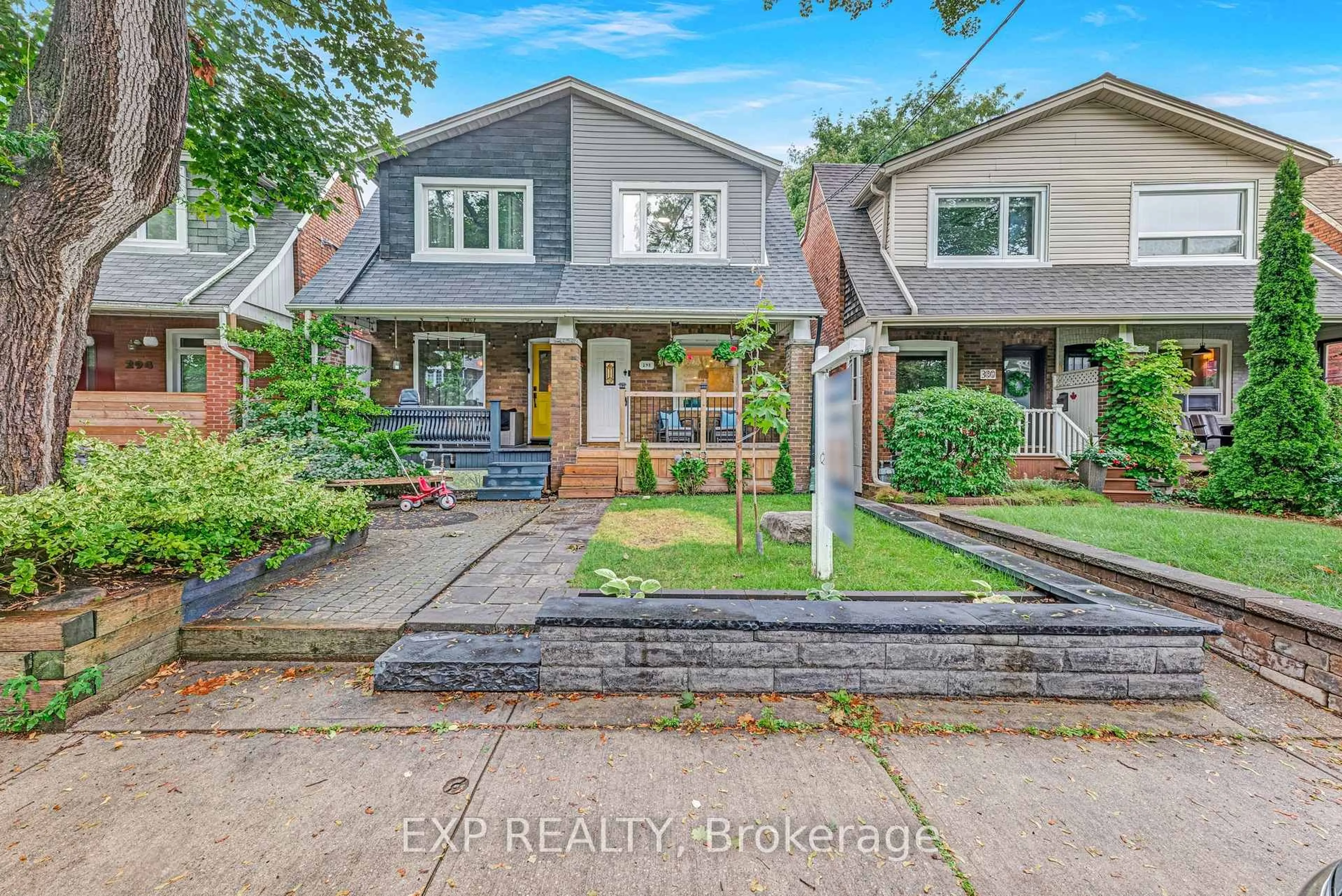 Home with brick exterior material, street for 298 Gainsborough Rd, Toronto Ontario M4L 3C6
