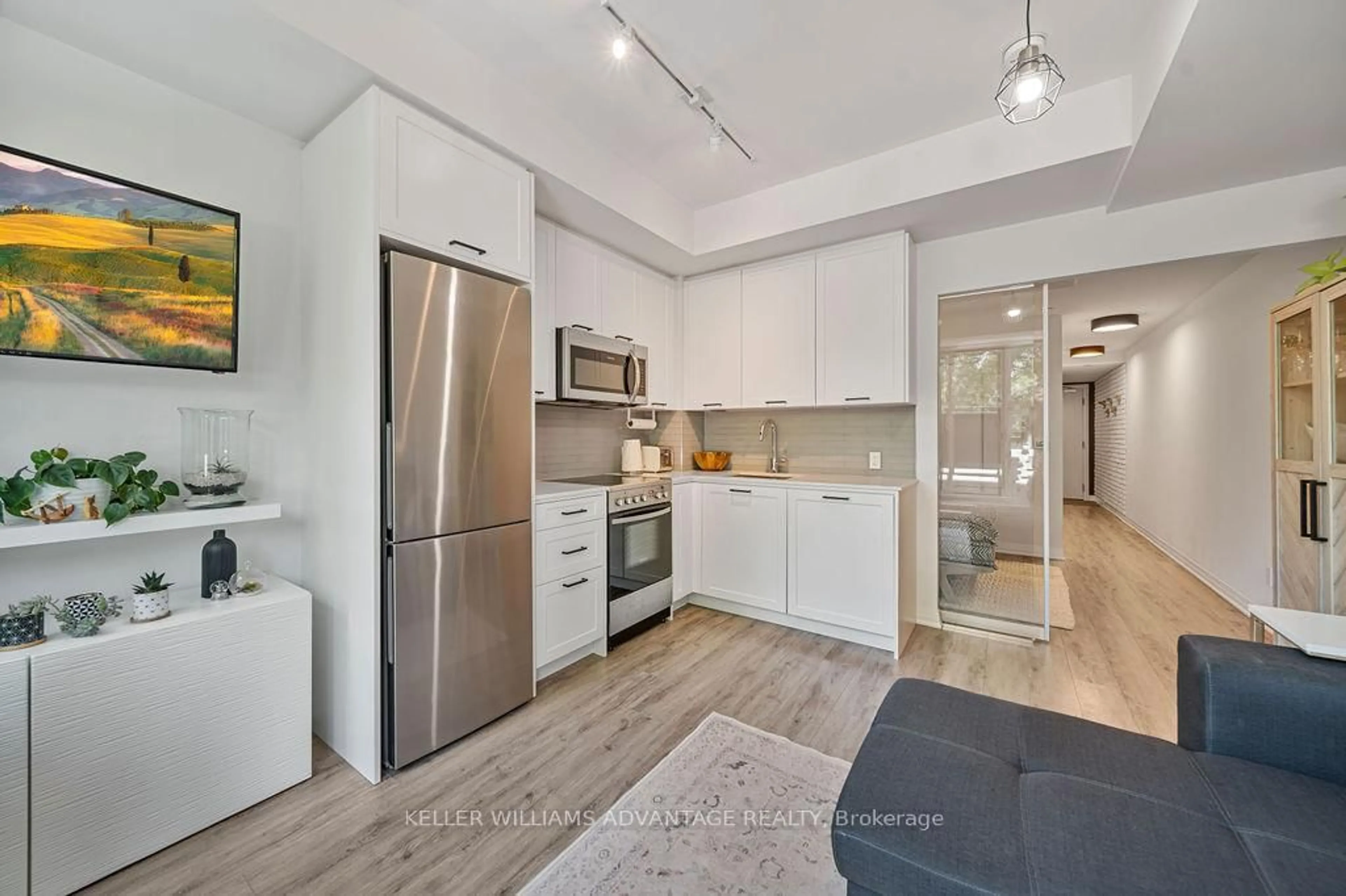Open concept kitchen, unknown for 1630 Queen St #421, Toronto Ontario M4L 0B3