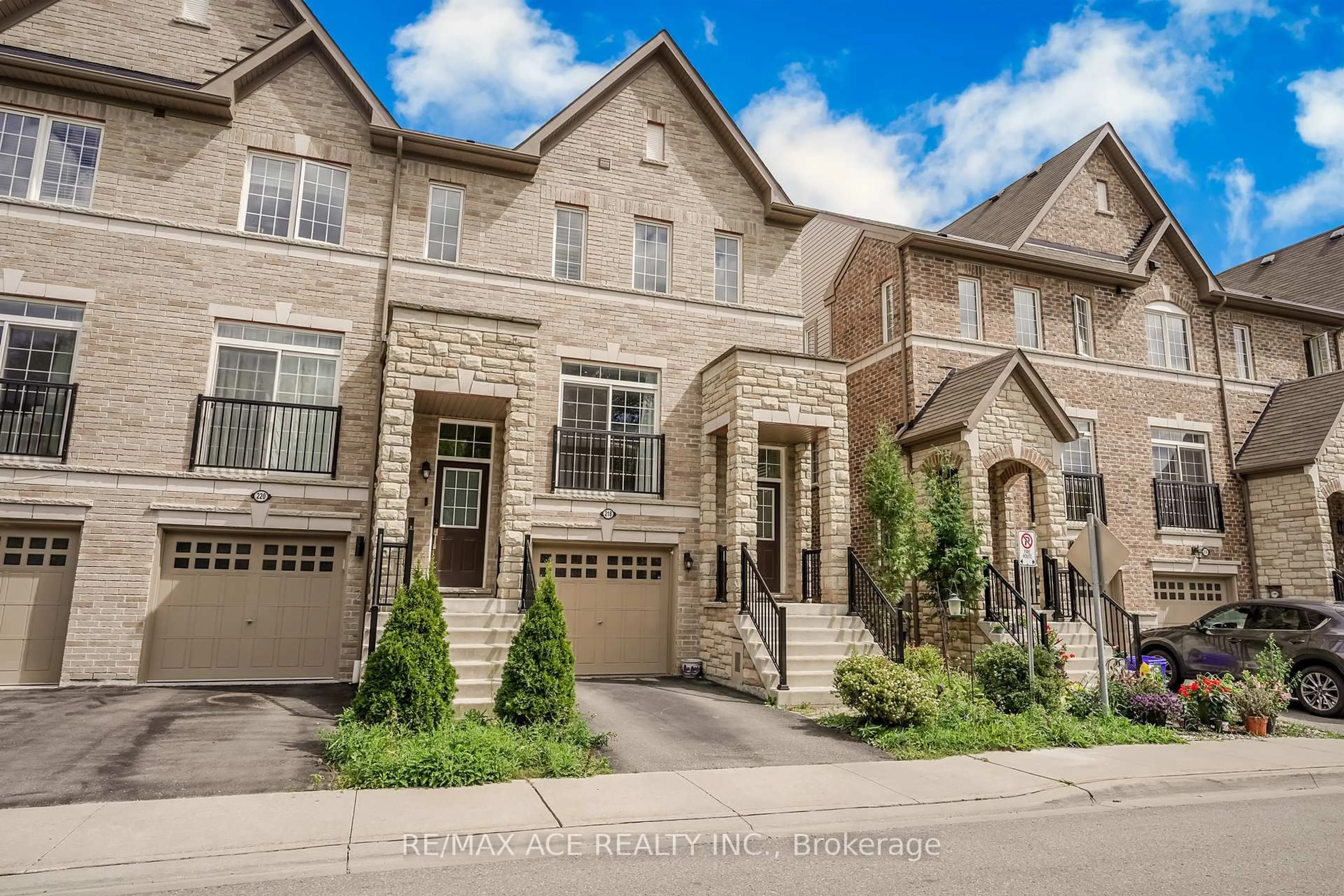 Home with brick exterior material, street for 218 London Lane, Ajax Ontario L1T 0N5