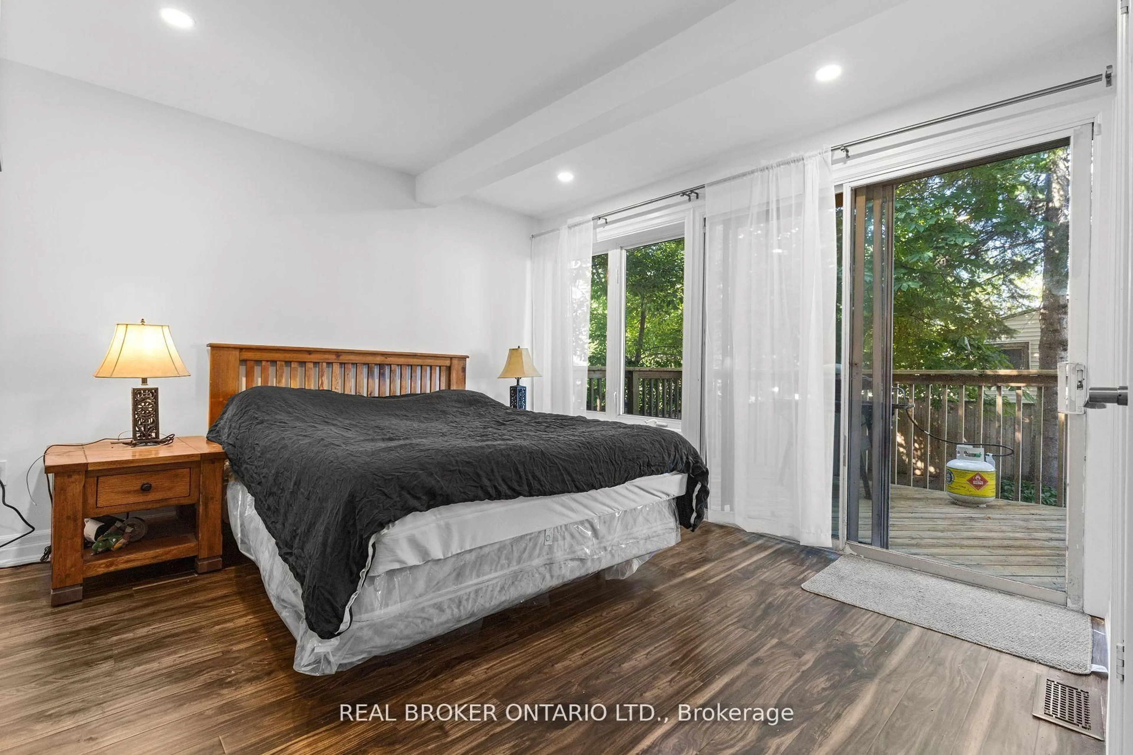 Bedroom with bed, wood/laminate floor for 272 Burk St, Oshawa Ontario L1J 4C4