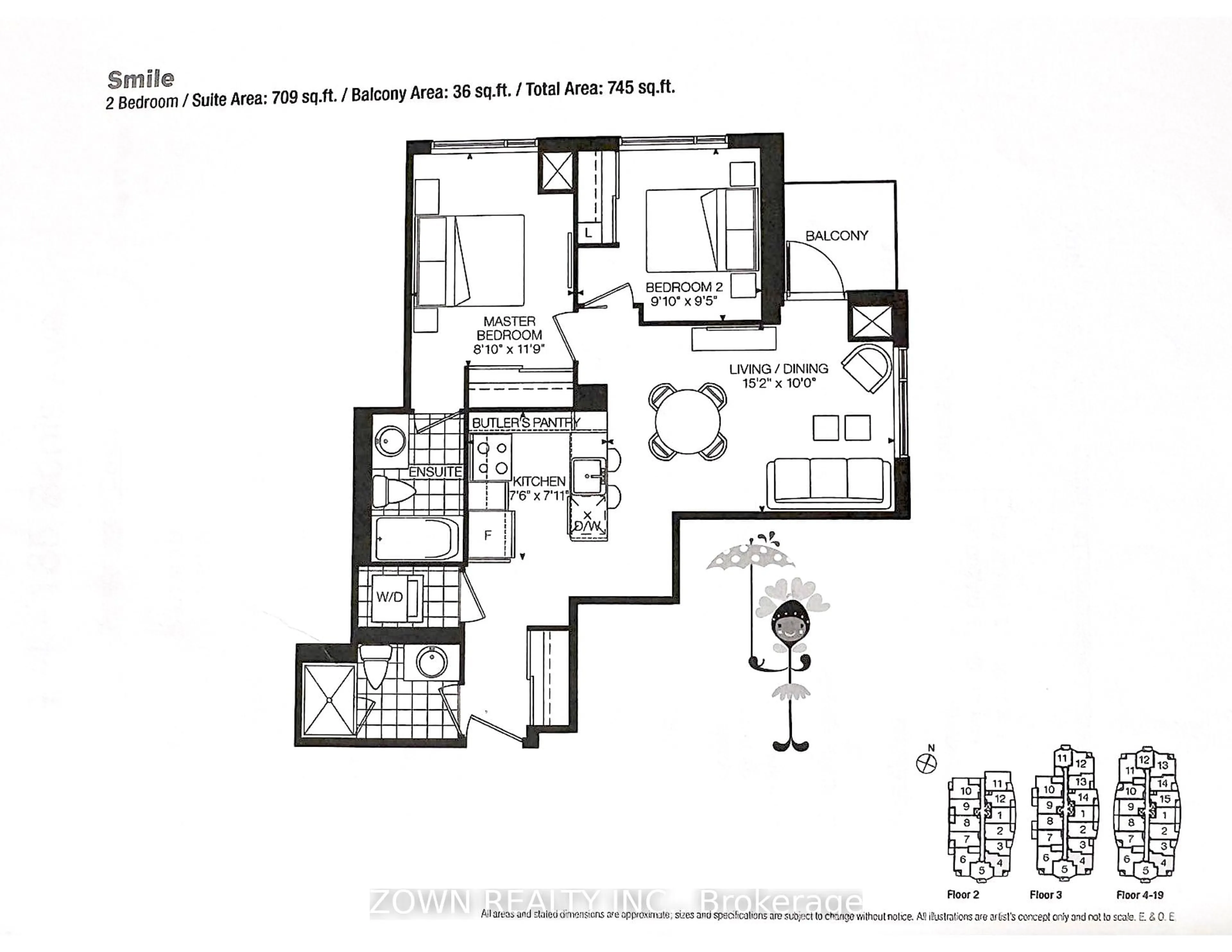 Floor plan for 185 Bonis Ave #404, Toronto Ontario M1T 0A4