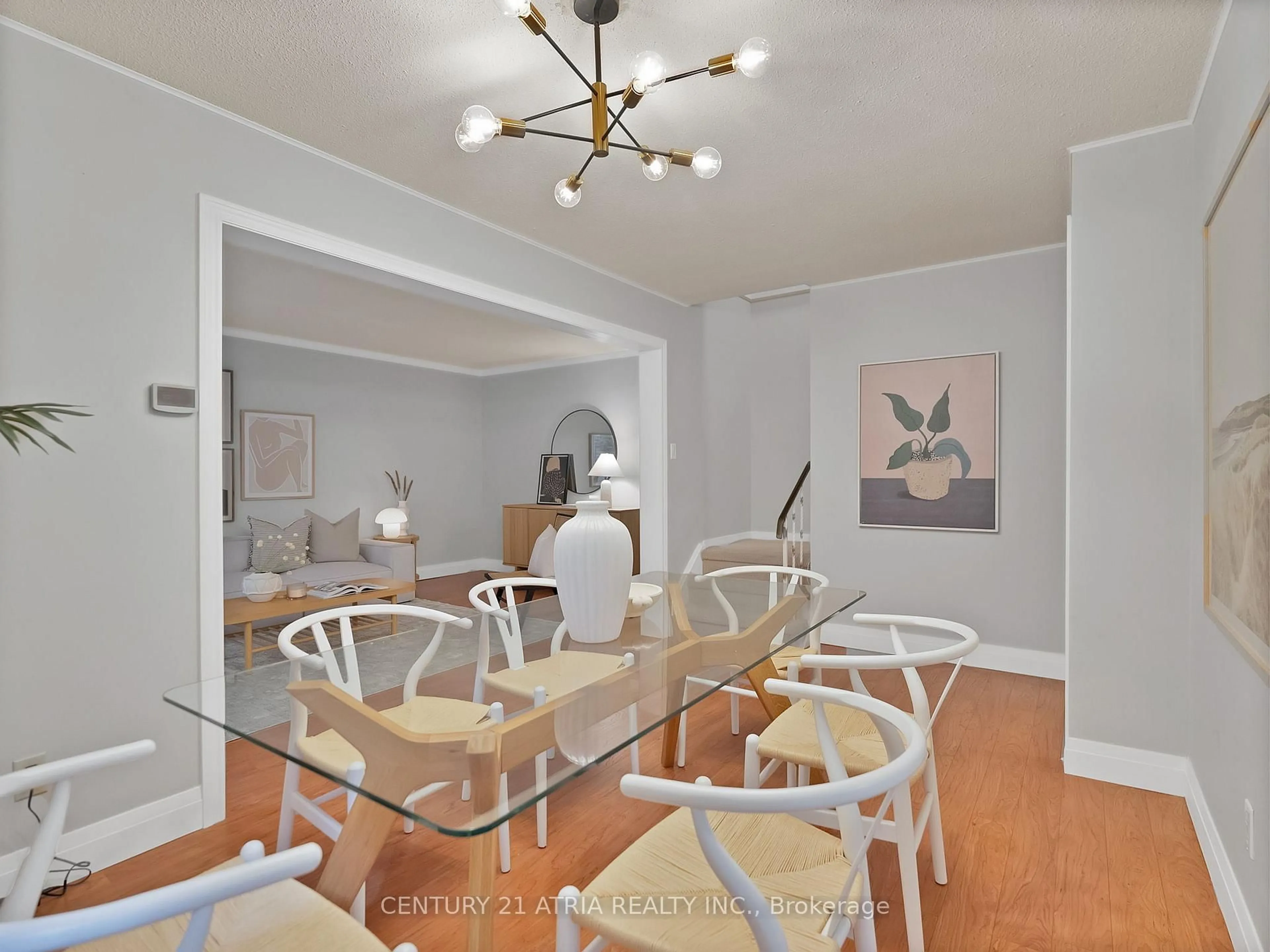 Dining room, wood/laminate floor for 72 Dusay Pl #23, Toronto Ontario M1W 2N2