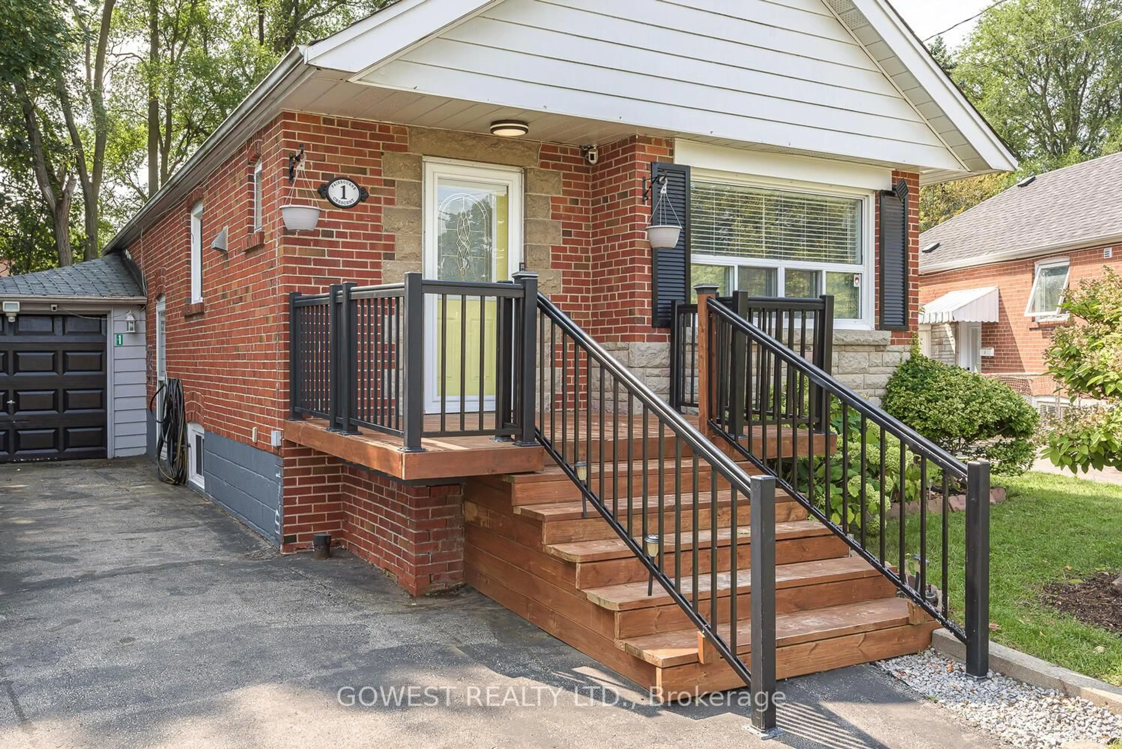 Home with brick exterior material, street for 1 Fairbourne Cres, Toronto Ontario M1L 3M6