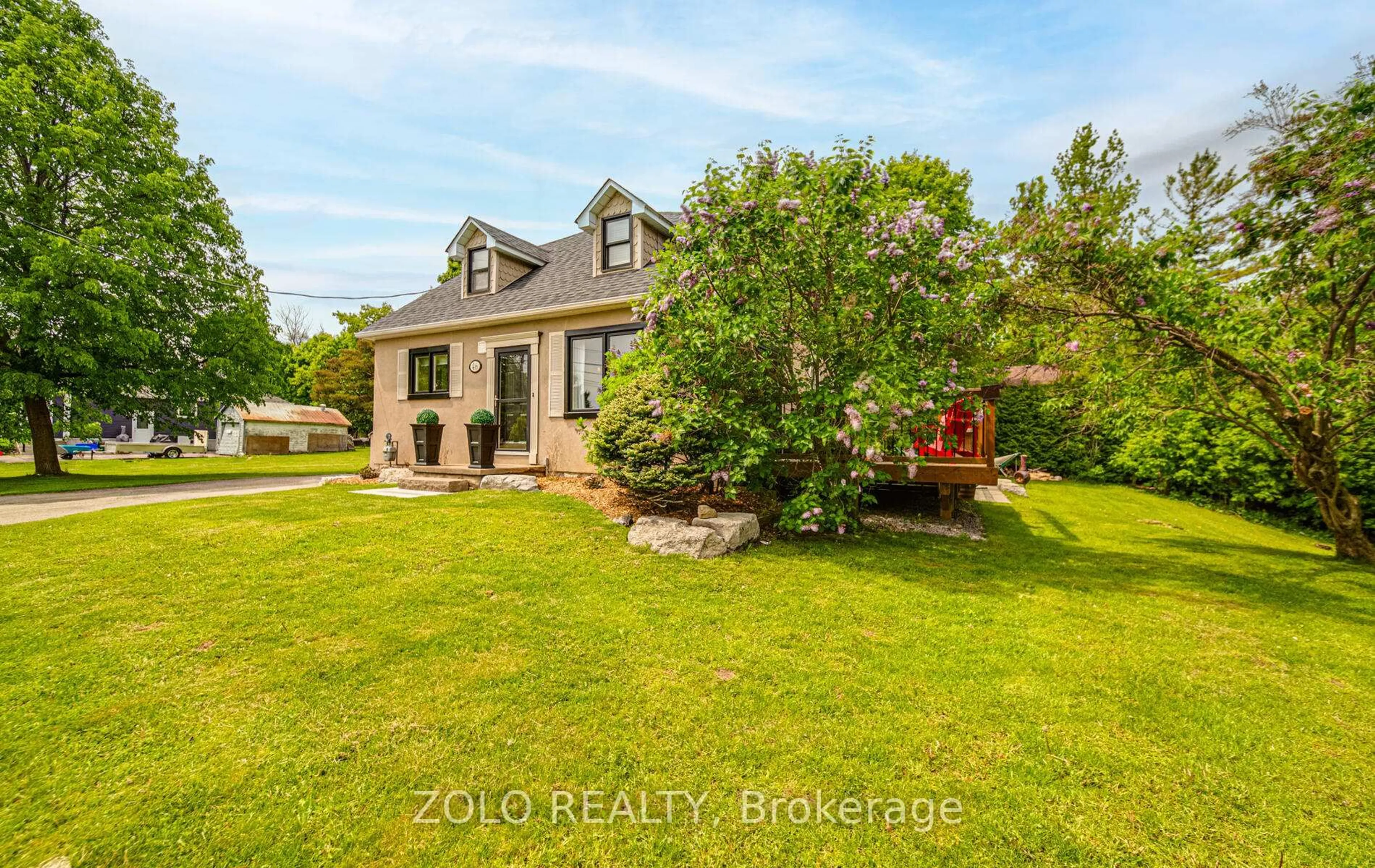 A pic from outside/outdoor area/front of a property/back of a property/a pic from drone, water/lake/river/ocean view for 46 Lawson Rd, Clarington Ontario L1E 2K3