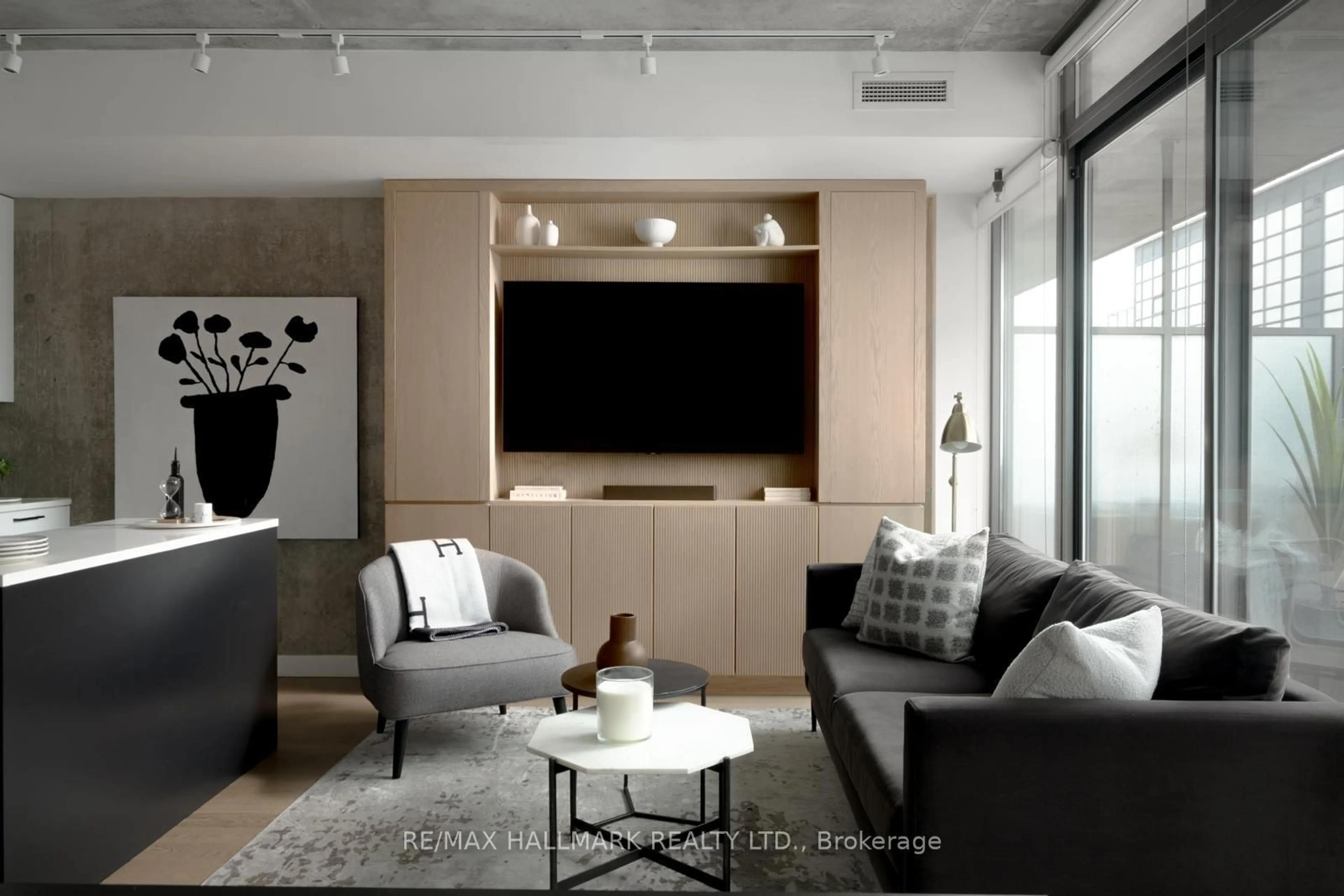 Living room with furniture, unknown for 90 Broadview Ave #607, Toronto Ontario M4M 0A7