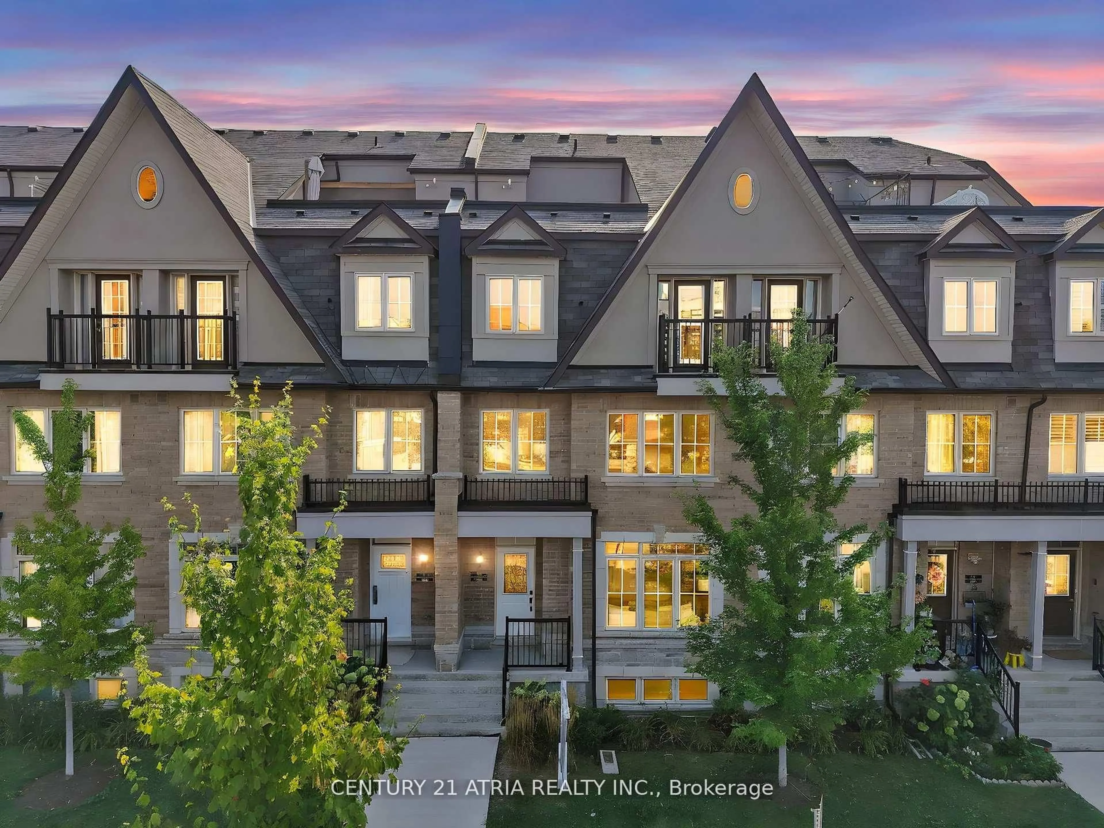 A pic from outside/outdoor area/front of a property/back of a property/a pic from drone, mountain view for 1251 Bridletowne Circ #3, Toronto Ontario M1W 0A5