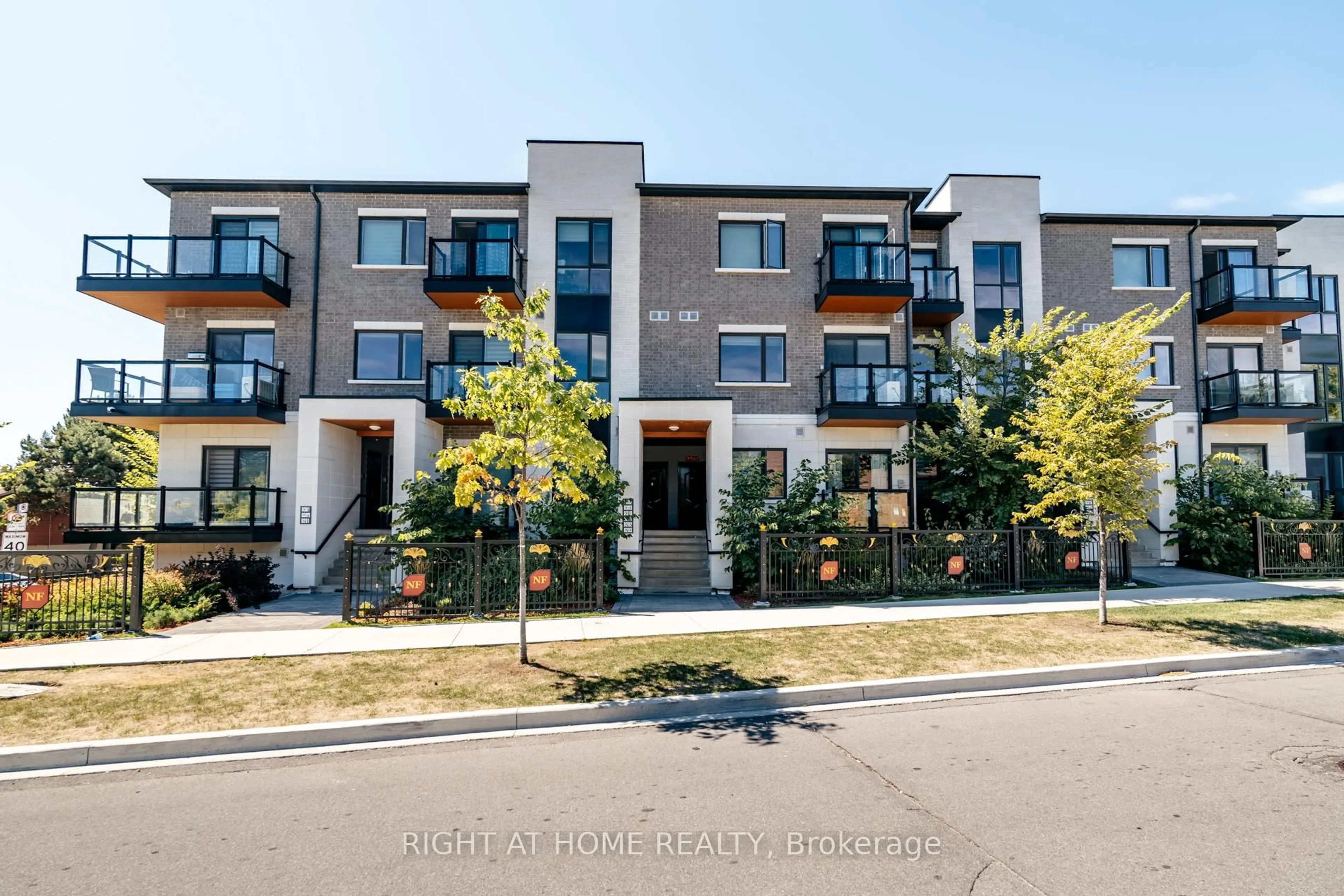 A pic from outside/outdoor area/front of a property/back of a property/a pic from drone, street for 200 Chester Le Blvd #D302, Toronto Ontario M1W 0A9
