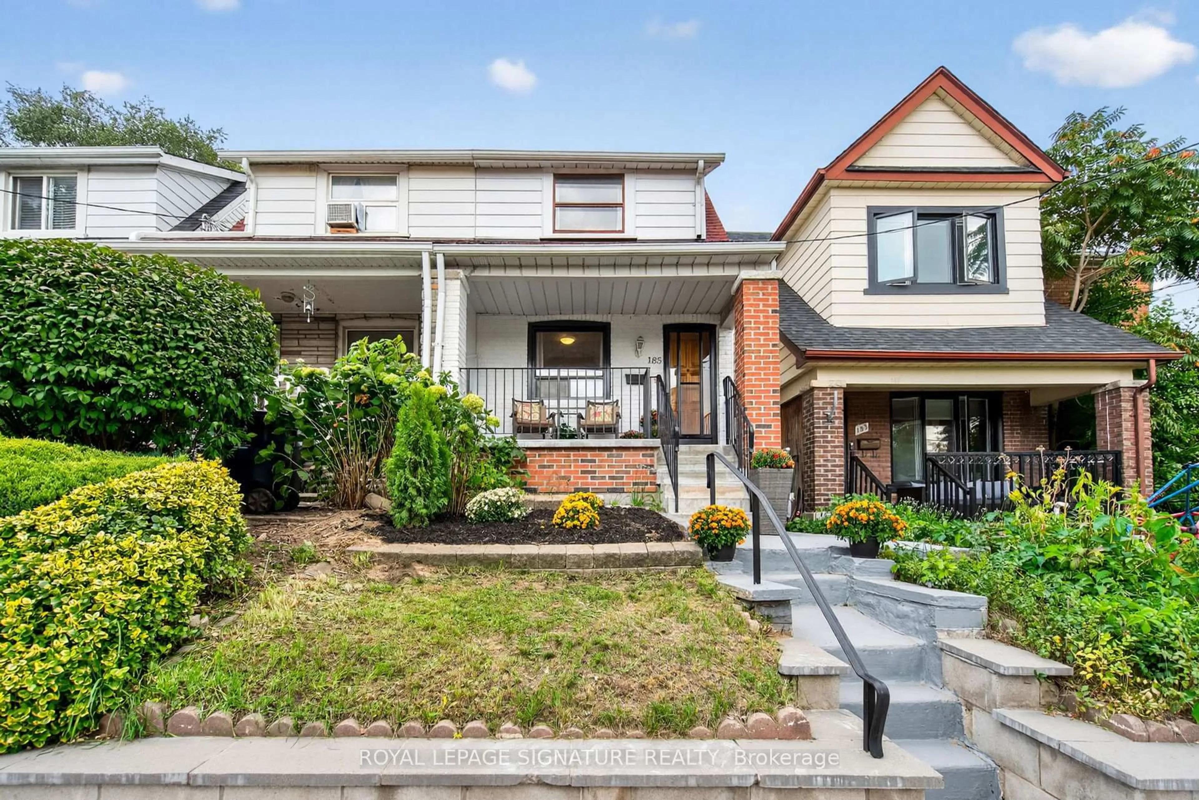 Home with brick exterior material, street for 185 Donlands Ave, Toronto Ontario M4J 3P9