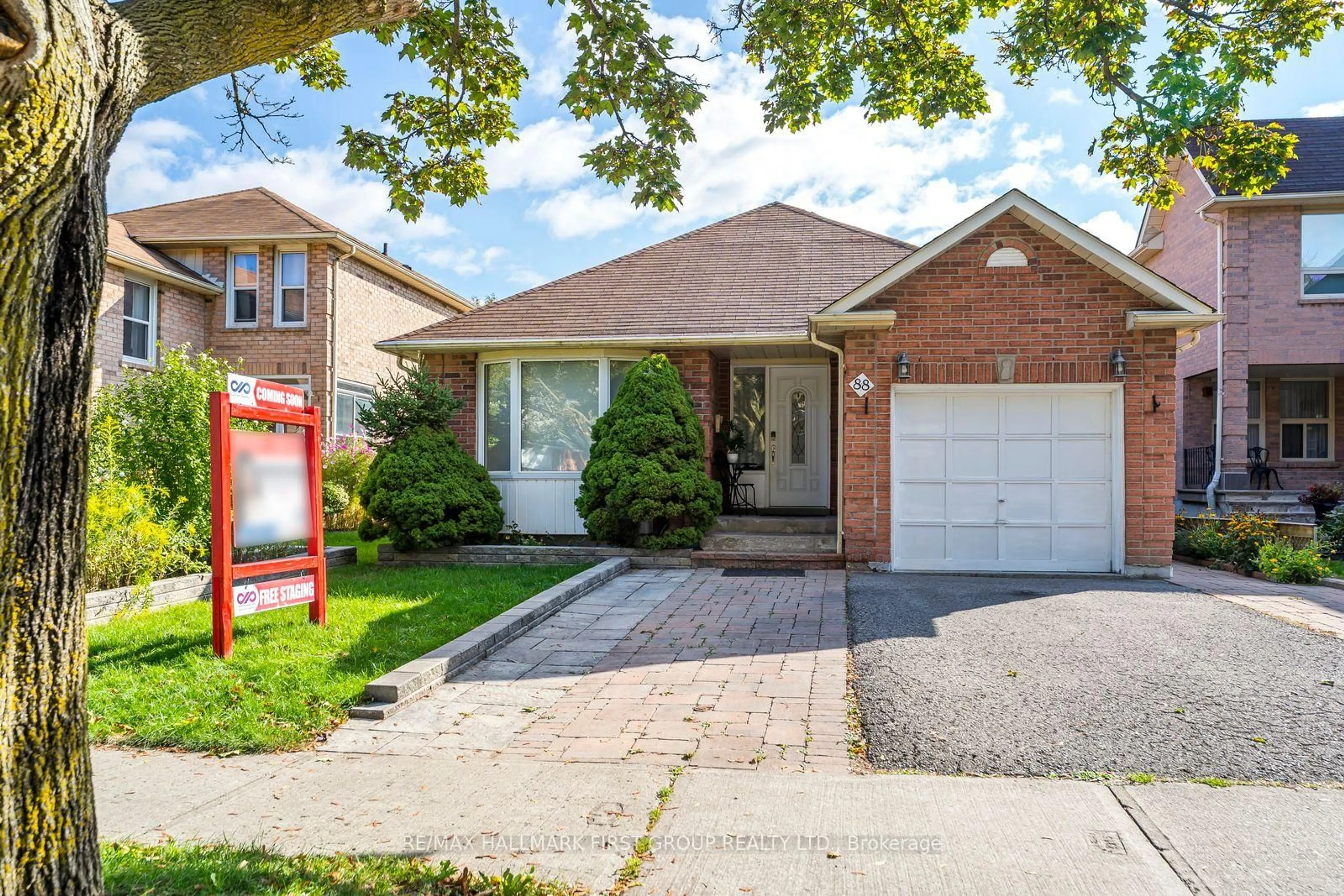 Home with brick exterior material, street for 88 Ravenscroft Rd, Ajax Ontario L1T 1X2