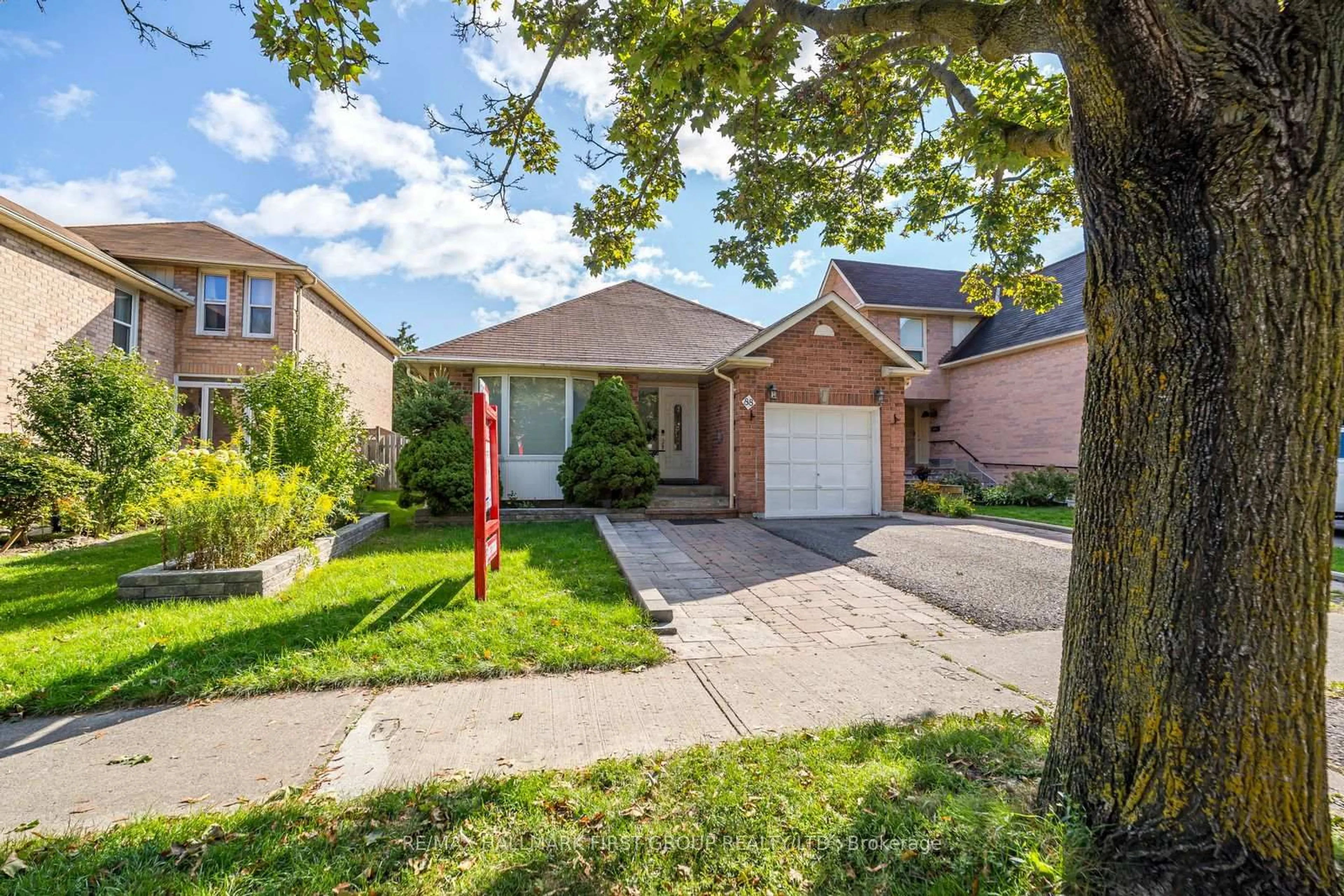 Home with brick exterior material, street for 88 Ravenscroft Rd, Ajax Ontario L1T 1X2