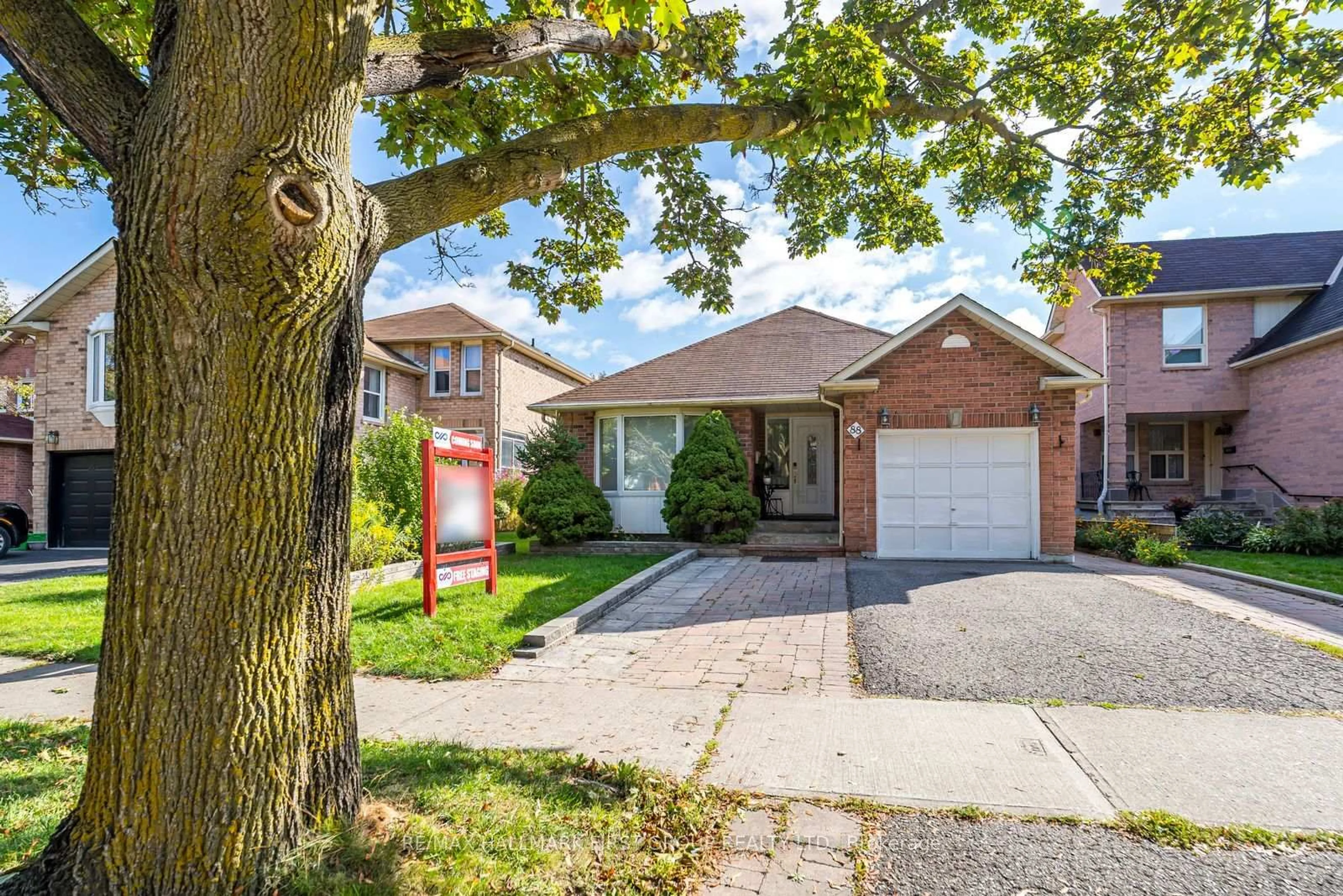 Home with brick exterior material, street for 88 Ravenscroft Rd, Ajax Ontario L1T 1X2
