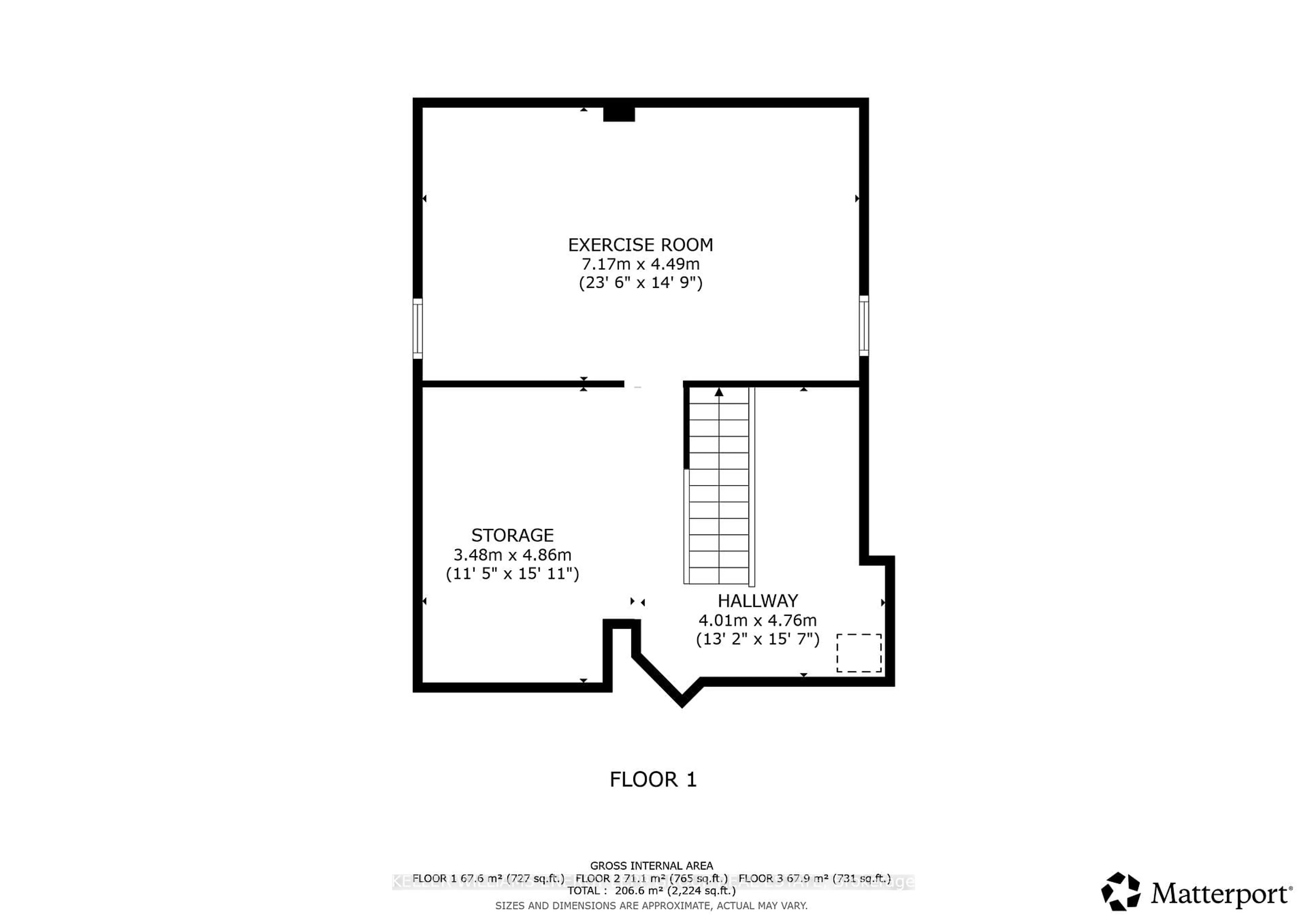 Floor plan for 87 Woodstone Pl, Whitby Ontario L1R 1S7