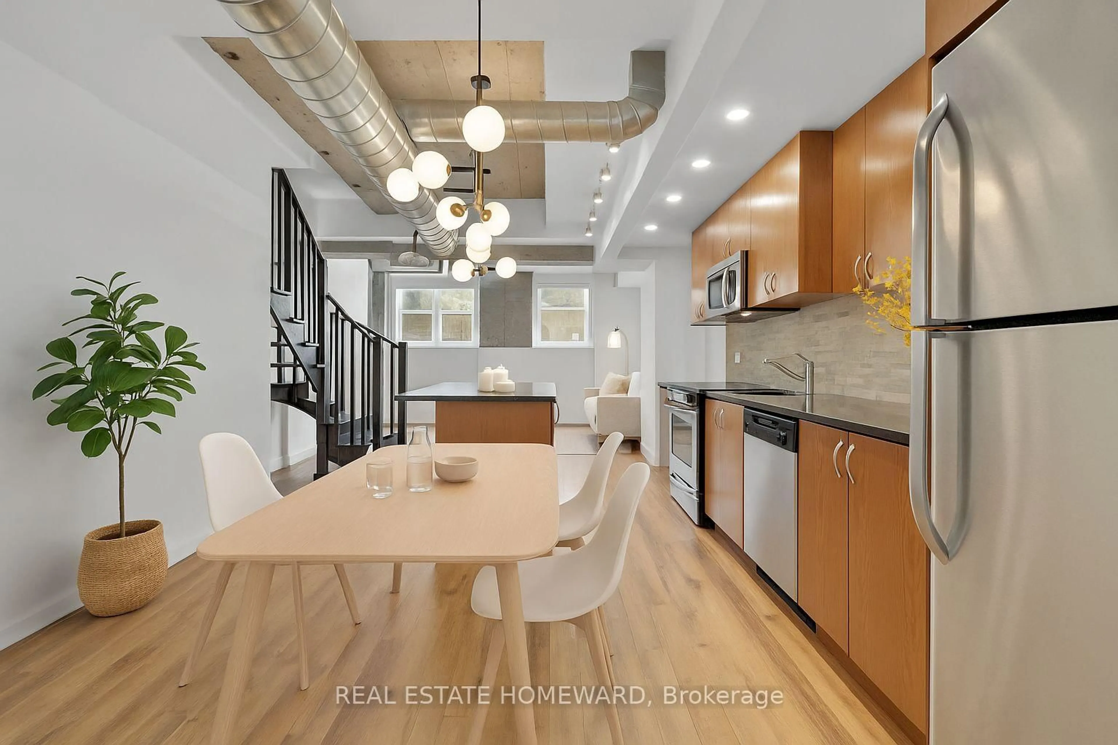 Open concept kitchen, unknown for 201 Carlaw Ave #128, Toronto Ontario M4M 2S3