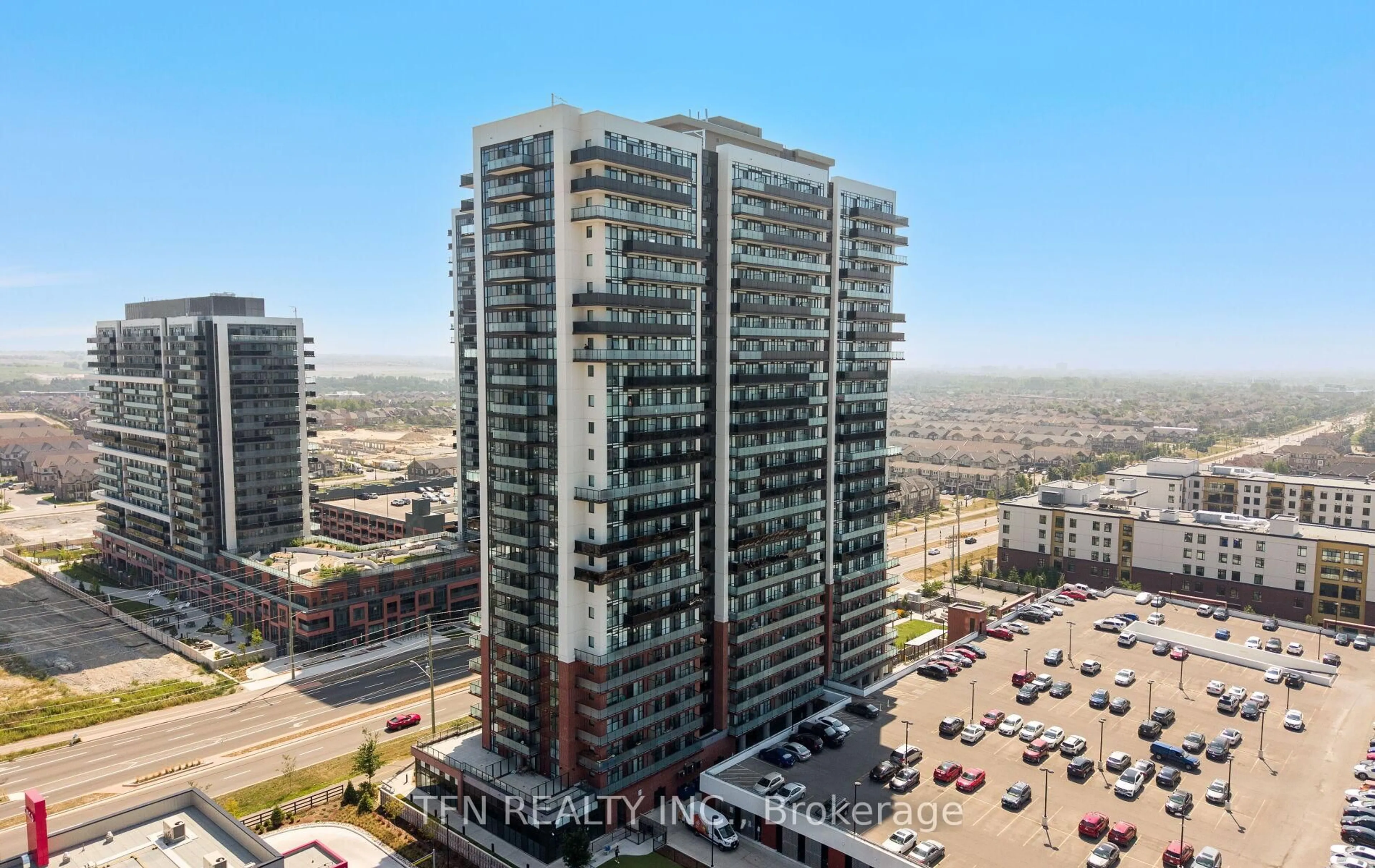 A pic from outside/outdoor area/front of a property/back of a property/a pic from drone, city buildings view from balcony for 2550 Simcoe St #219, Oshawa Ontario L1L 0R5