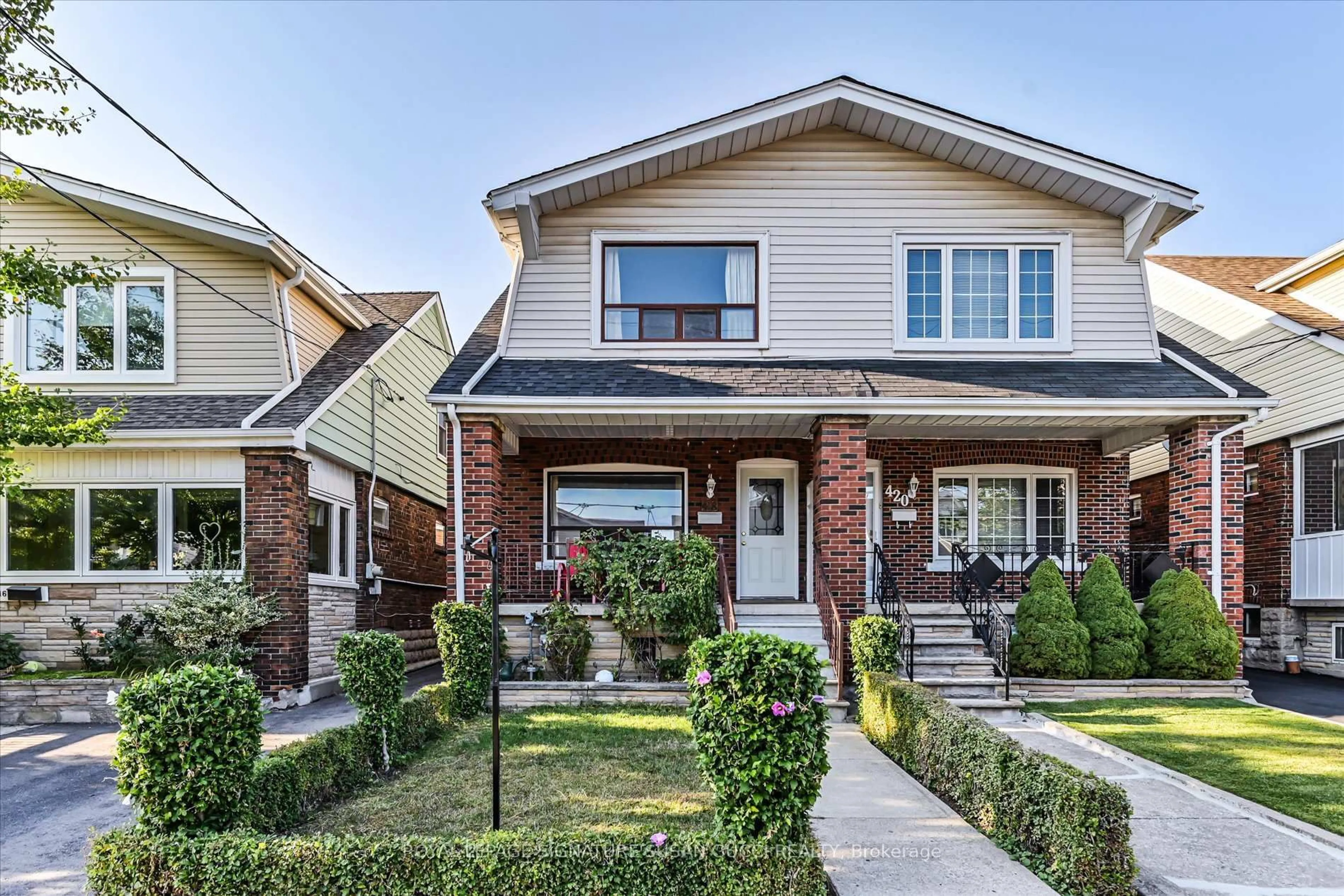 Home with brick exterior material, street for 418 Sammon Ave, Toronto Ontario M4J 2B1