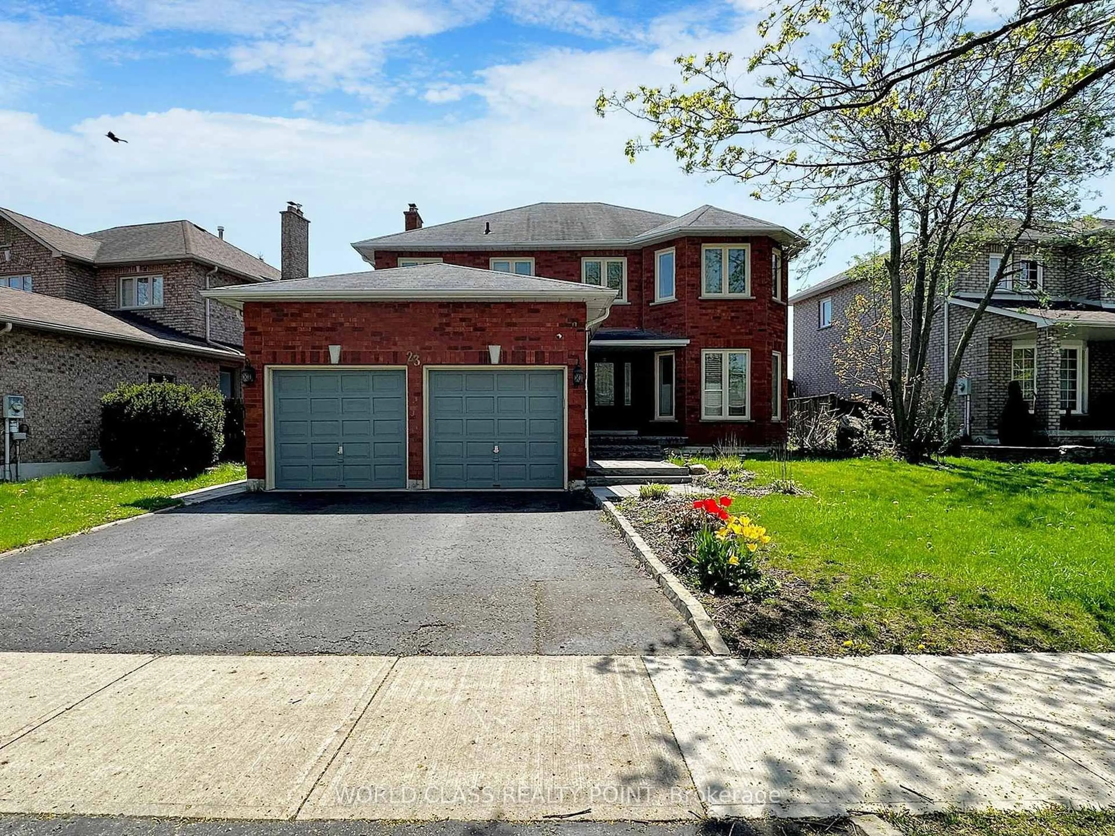 Home with brick exterior material, street for 23 Kilbride Dr, Whitby Ontario L1R 2B3