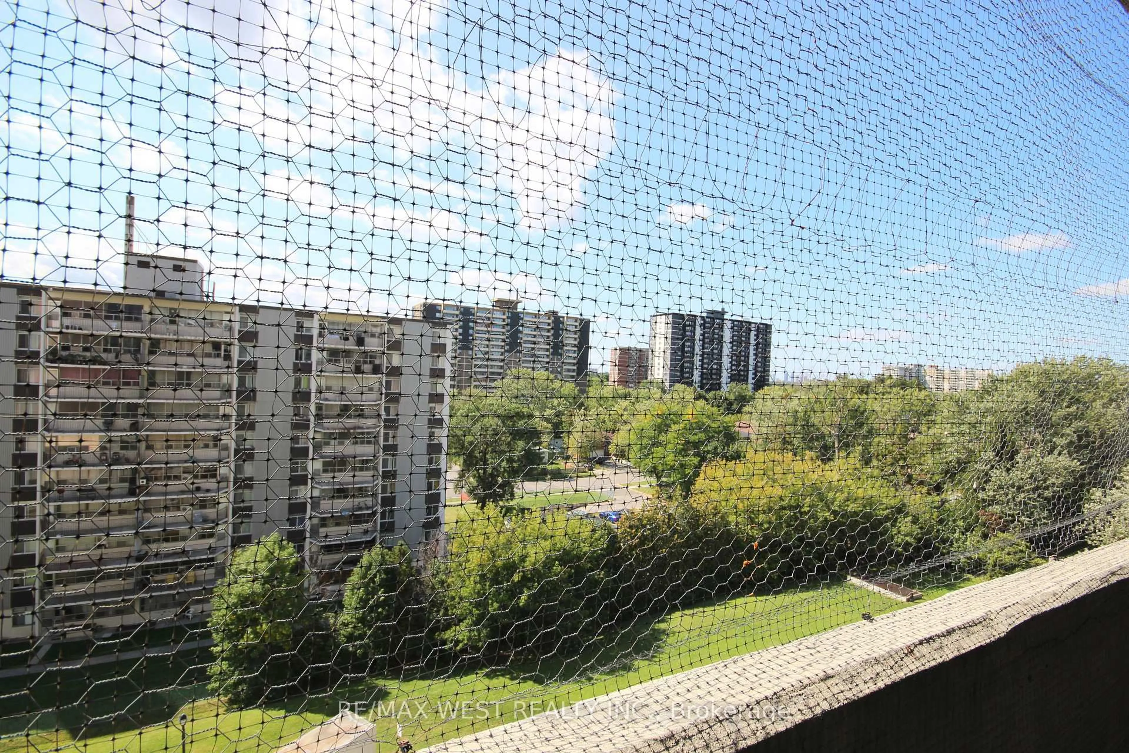 Balcony in the apartment, city buildings view from balcony for 3380 Eglinton Ave #801, Toronto Ontario M1J 3L6