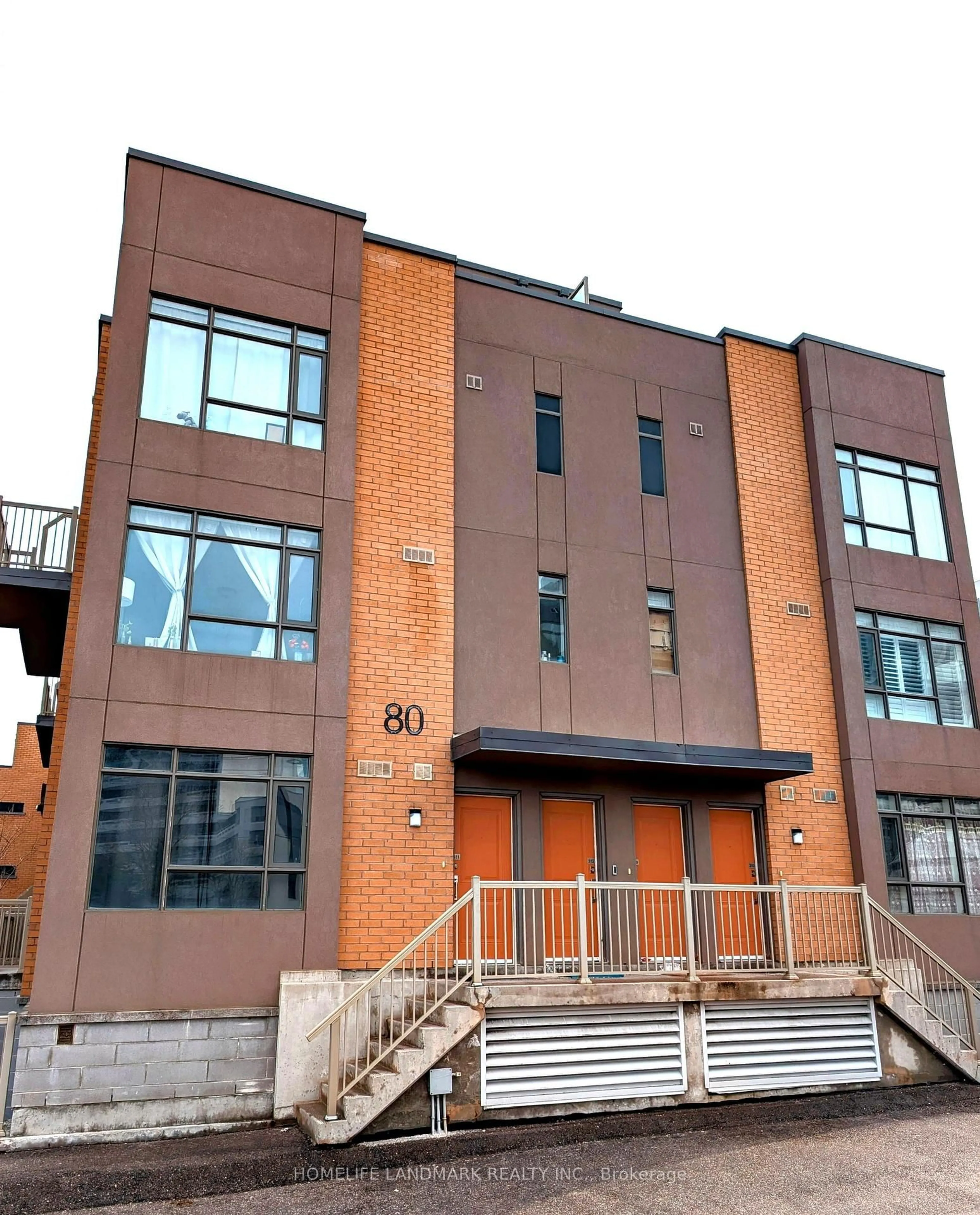 Home with brick exterior material, building for 80 Orchid Place Dr #312, Toronto Ontario M1B 0C4