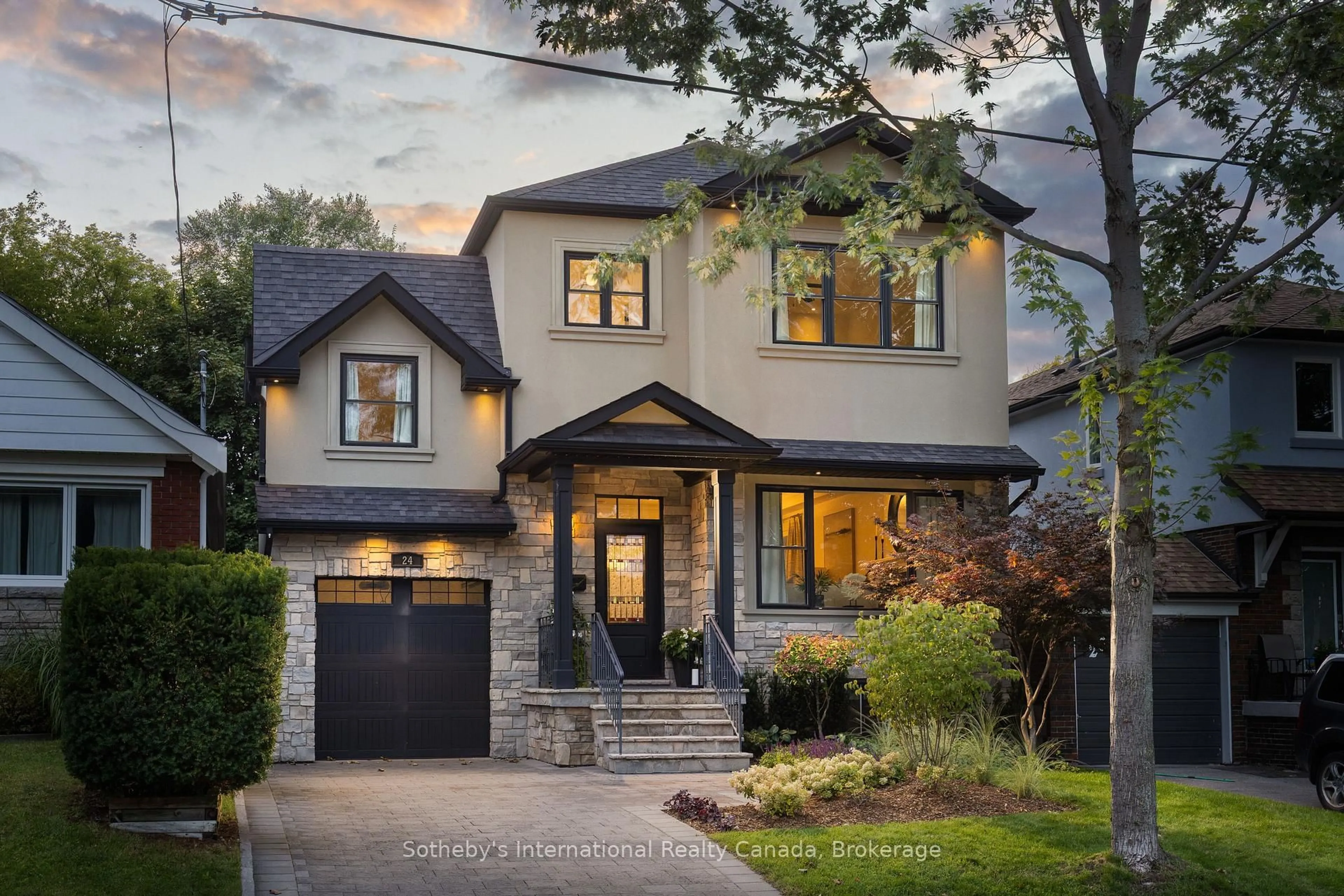 Home with brick exterior material, street for 24 Parkview Hts, Toronto Ontario M1N 2V4