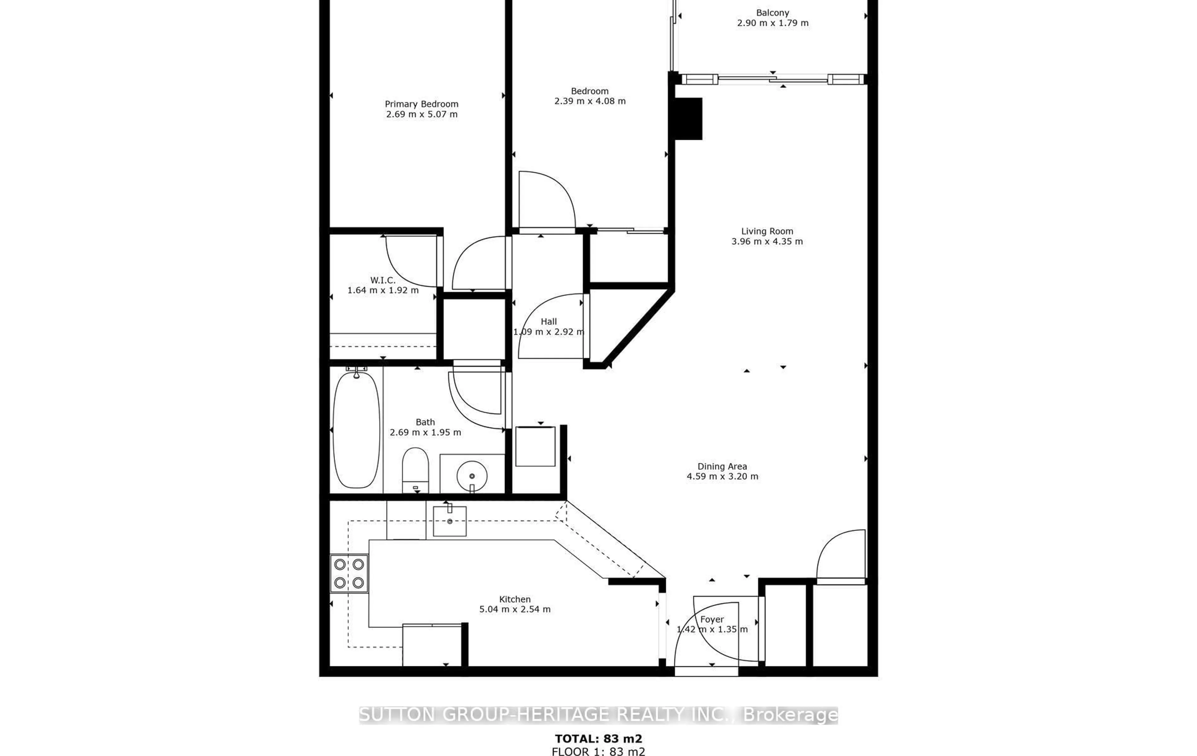 Floor plan for 45 Cumberland Lane #311, Ajax Ontario L1S 7K3