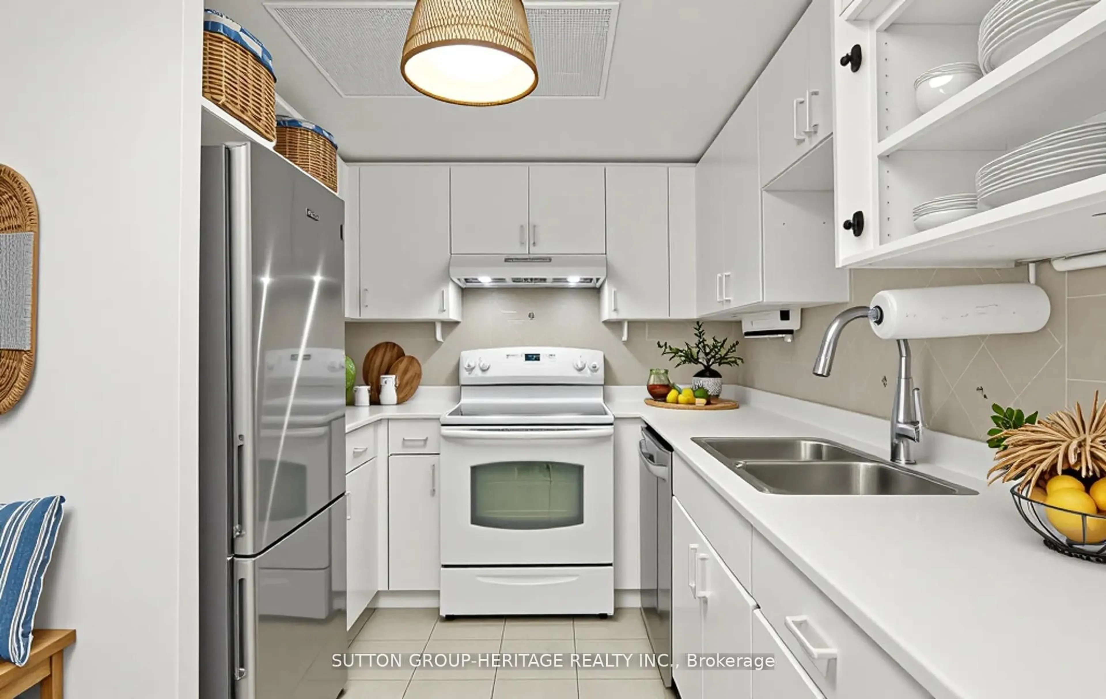 Standard kitchen, ceramic/tile floor for 45 Cumberland Lane #311, Ajax Ontario L1S 7K3