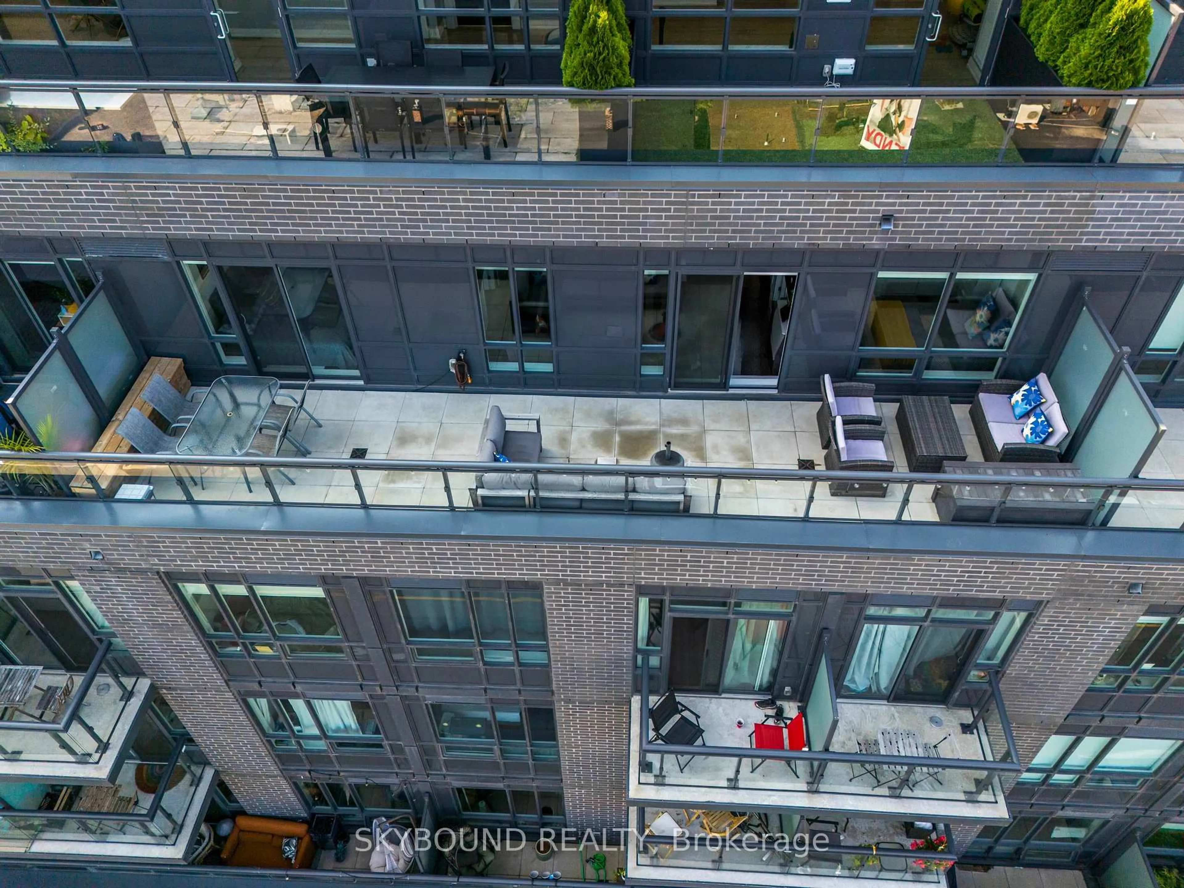 A pic from outside/outdoor area/front of a property/back of a property/a pic from drone, city buildings view from balcony for 630 Greenwood Ave ## 805, Toronto Ontario M4J 0A8