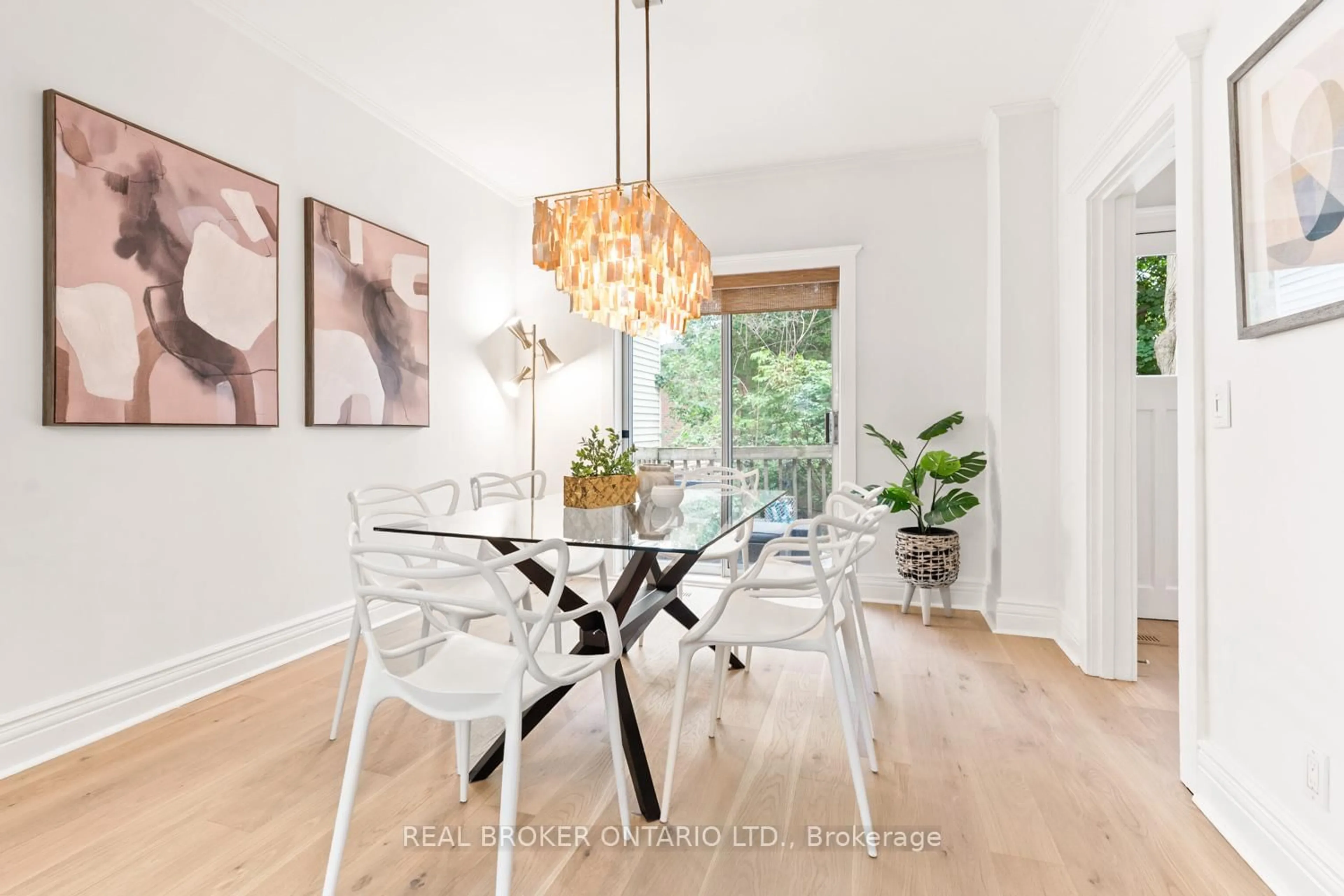 Dining room, wood/laminate floor for 43 Hunter St, Toronto Ontario M4J 1C1
