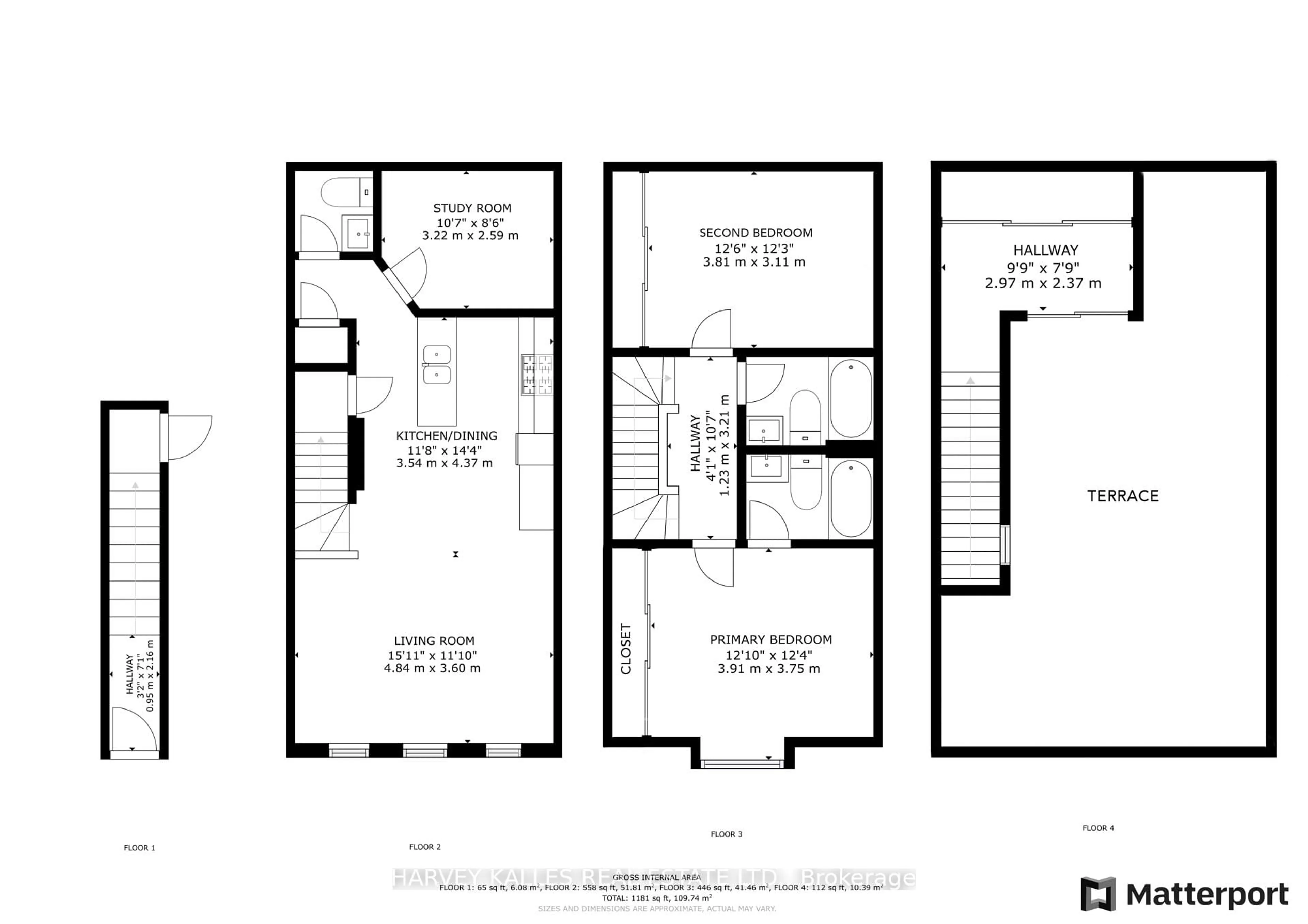 Floor plan for 140 Broadview Ave #45, Toronto Ontario M4M 0A8