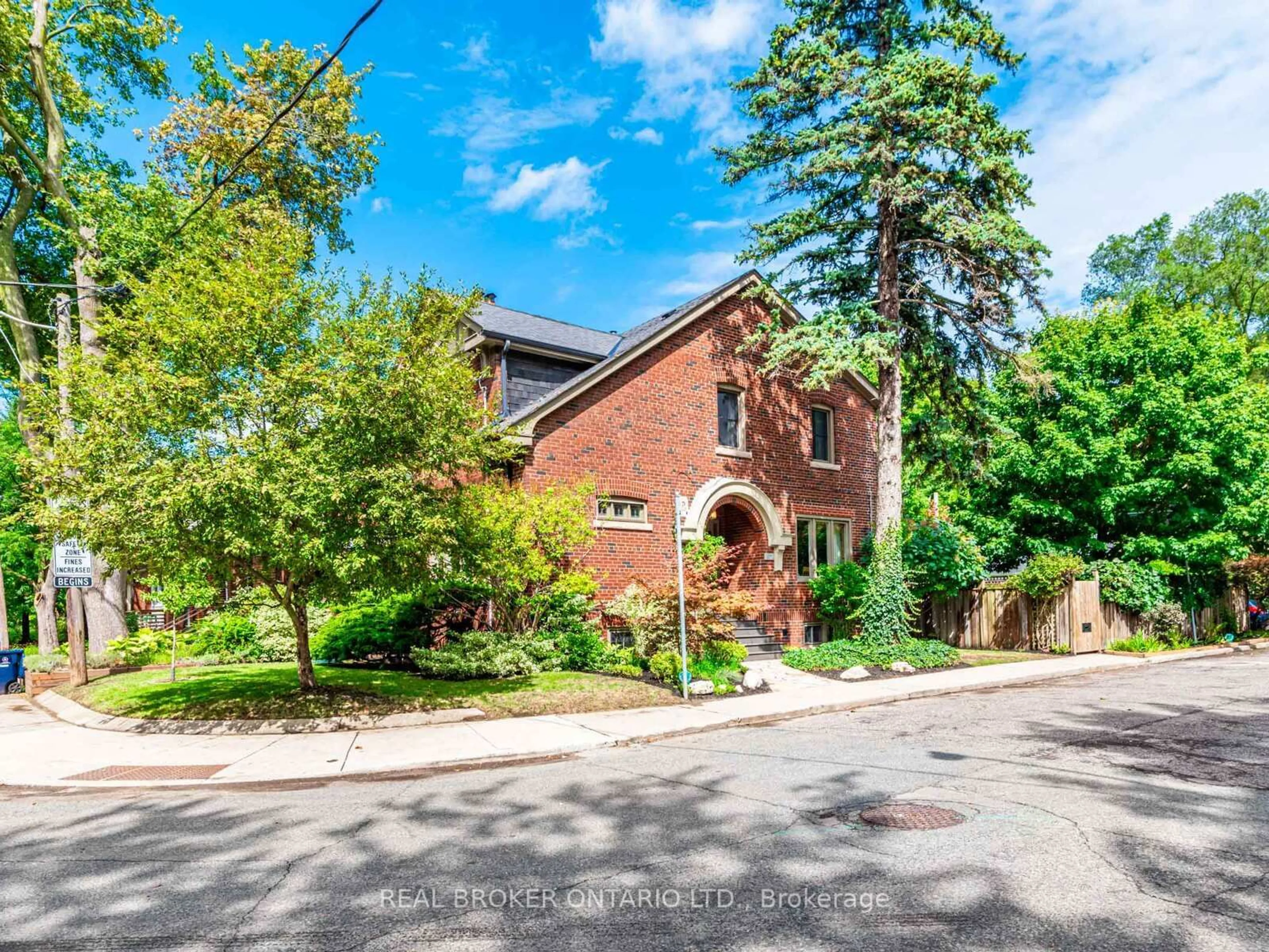 Home with brick exterior material, street for 1 Phin Ave, Toronto Ontario M4J 3T1