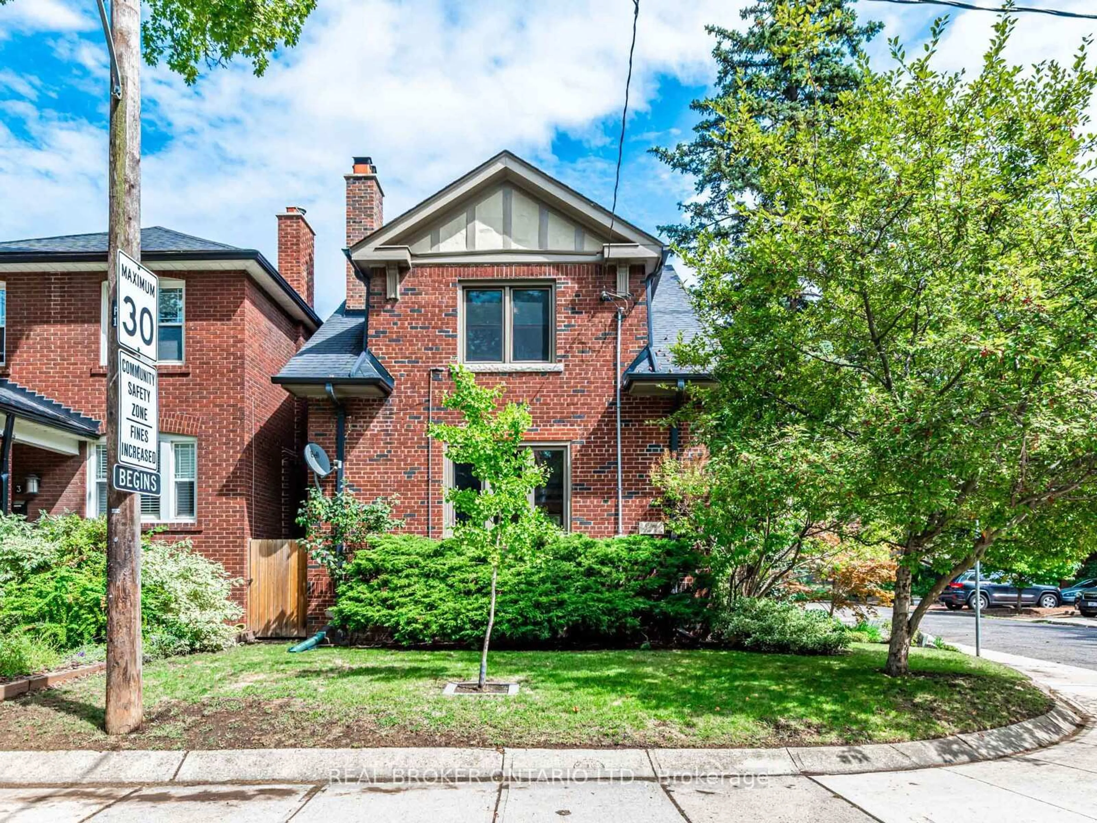Home with brick exterior material, street for 1 Phin Ave, Toronto Ontario M4J 3T1