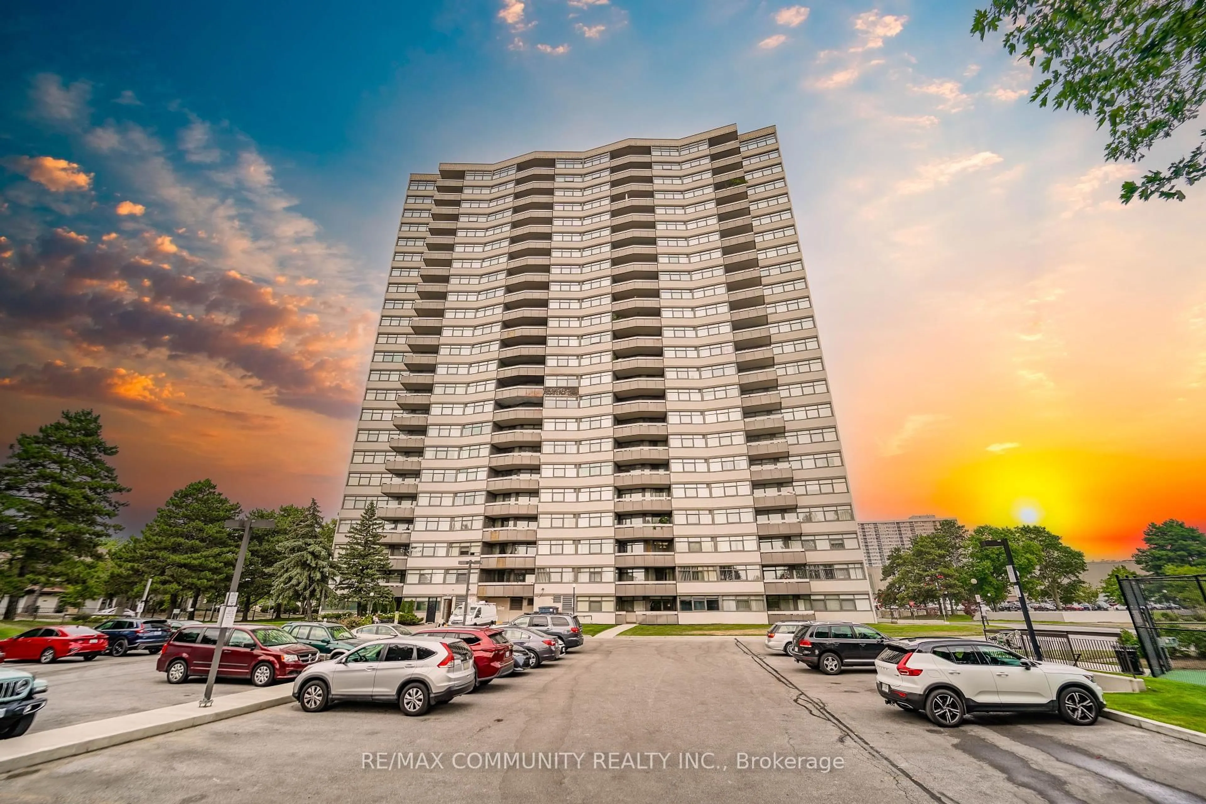 A pic from outside/outdoor area/front of a property/back of a property/a pic from drone, building for 3131 Bridletown Circ #302, Toronto Ontario M1W 2S9