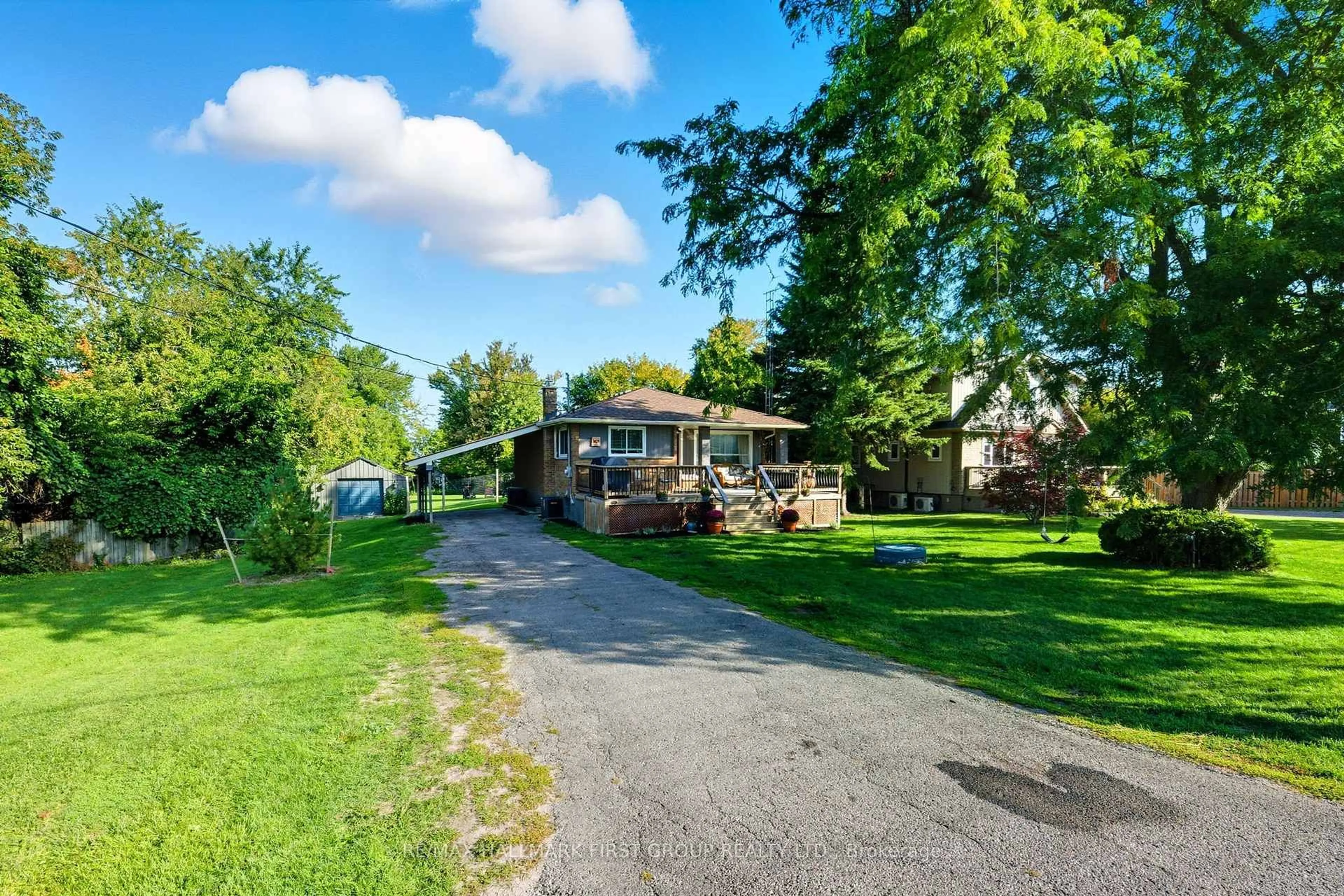 A pic from outside/outdoor area/front of a property/back of a property/a pic from drone, street for 3617 Regional 57 Rd, Scugog Ontario L0B 1E0