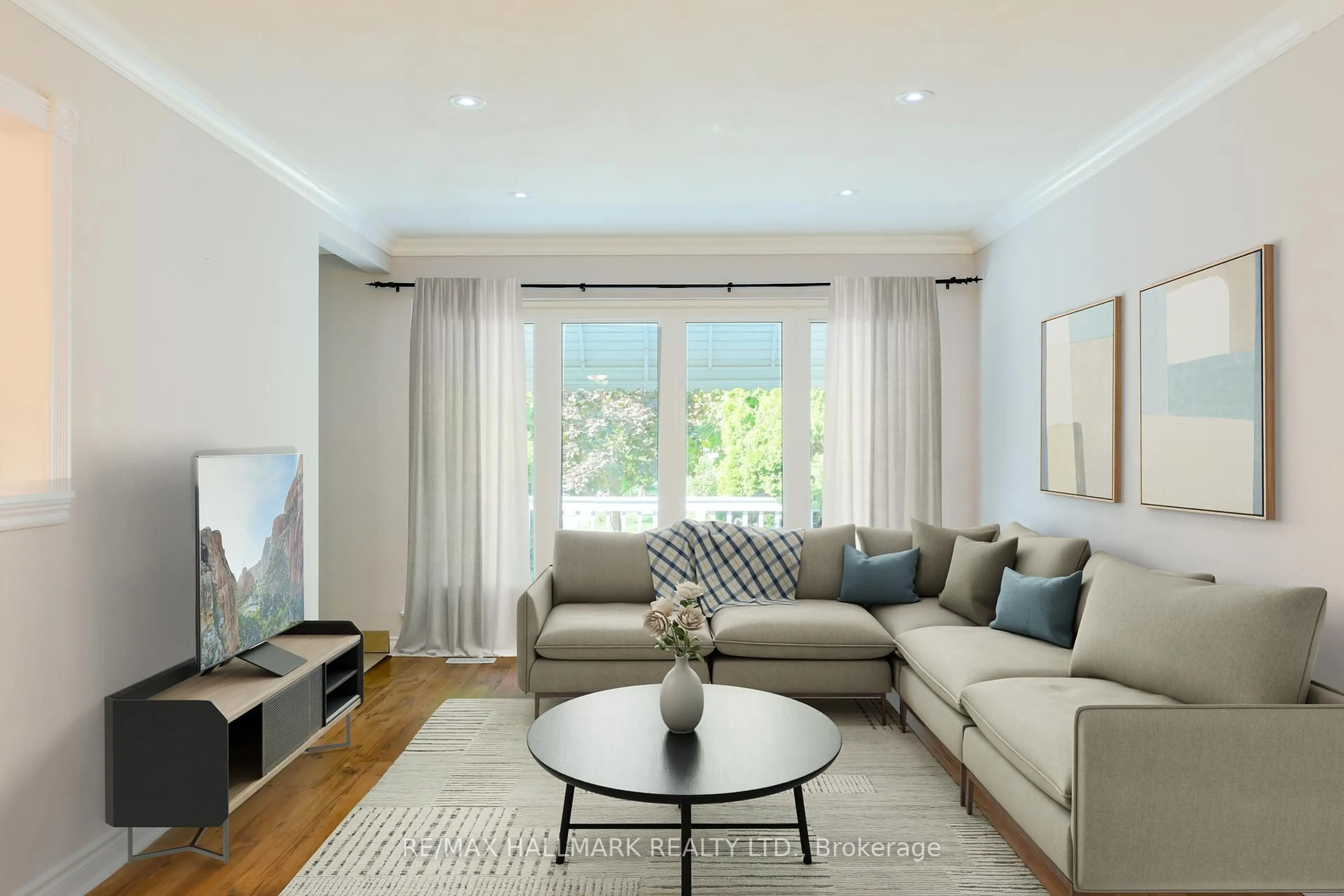 Living room with furniture, unknown for 67 Trinnell Blvd, Toronto Ontario M1L 1S6
