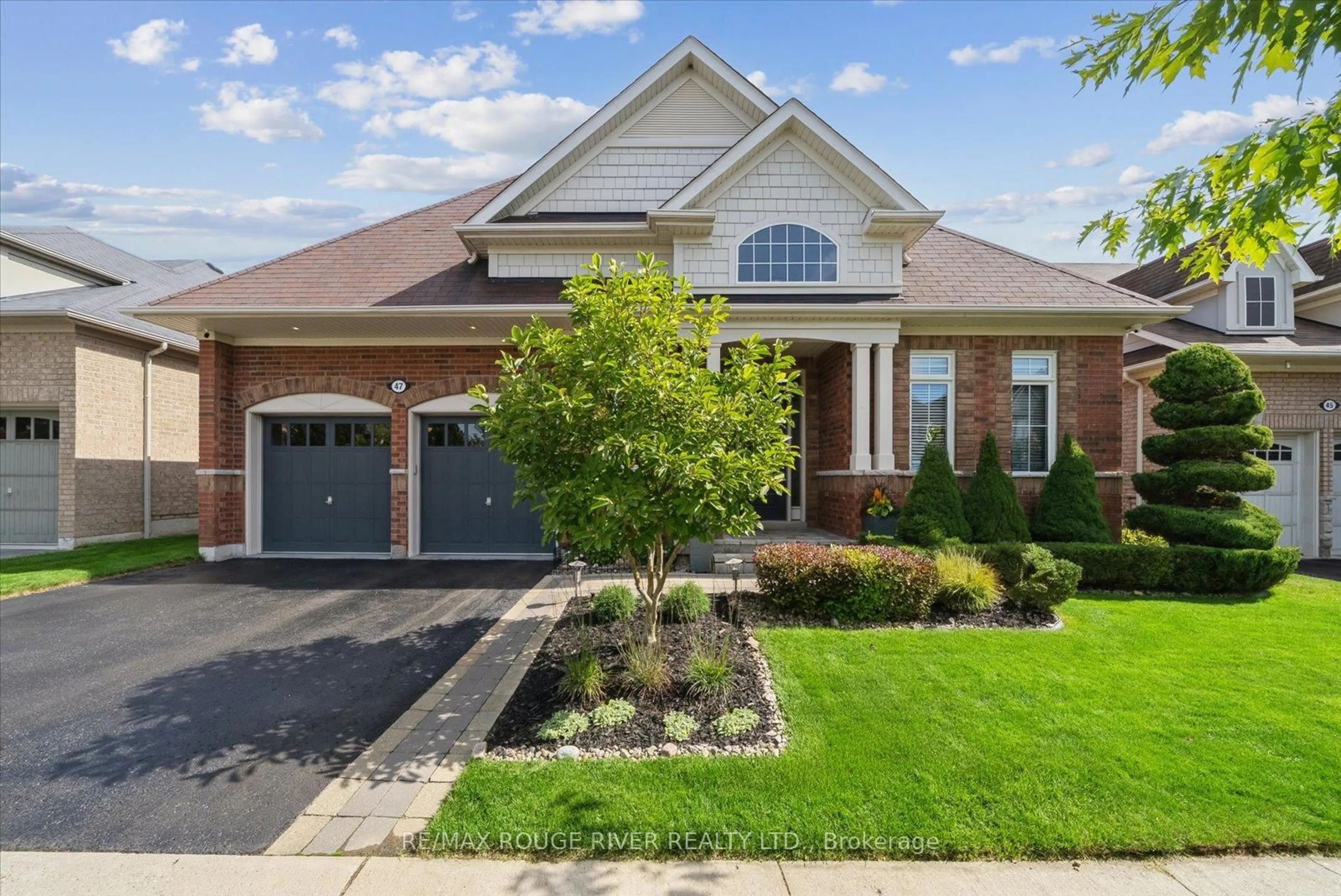 Home with brick exterior material, street for 47 Montana Cres, Whitby Ontario L1M 0G4