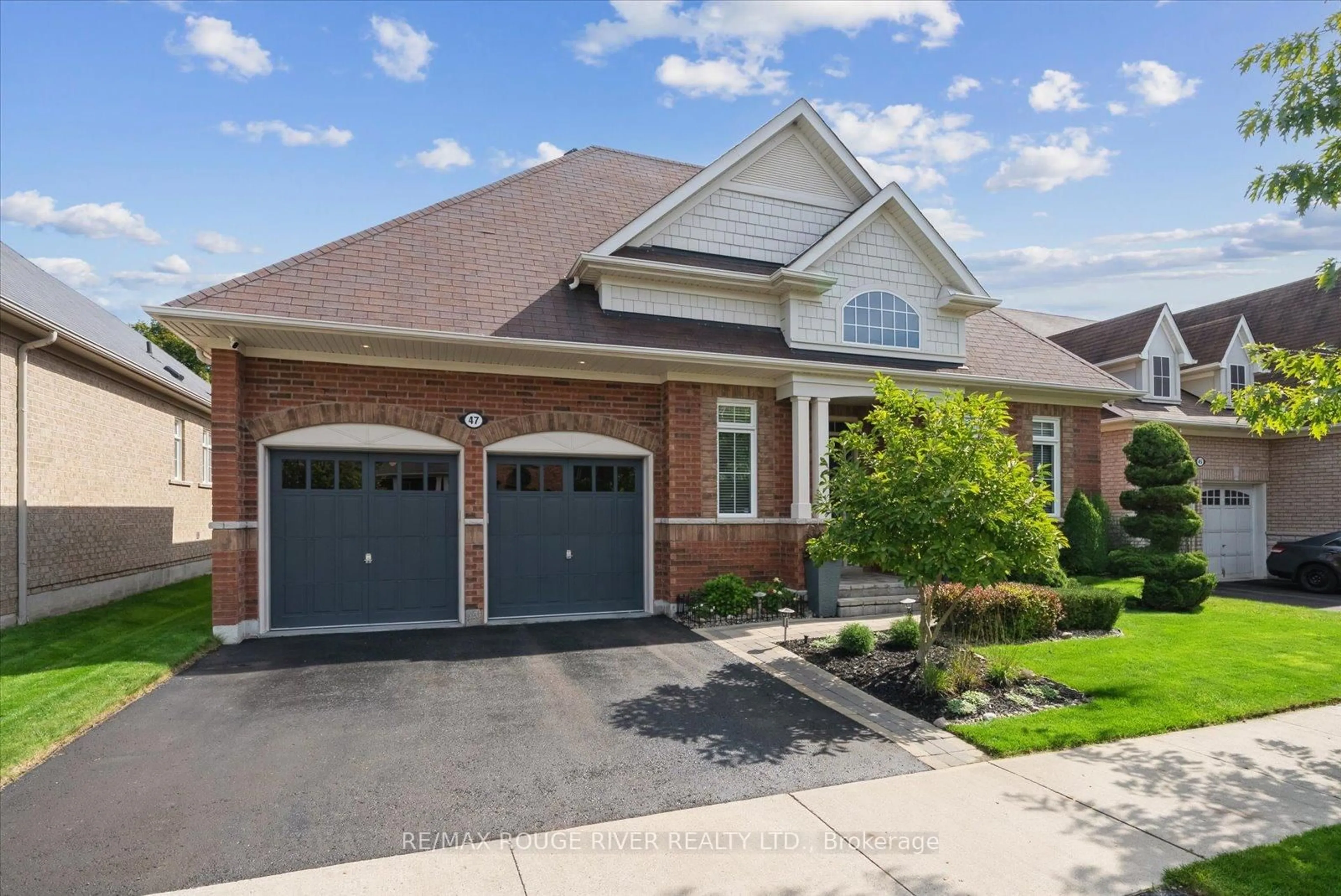 Home with brick exterior material, street for 47 Montana Cres, Whitby Ontario L1M 0G4