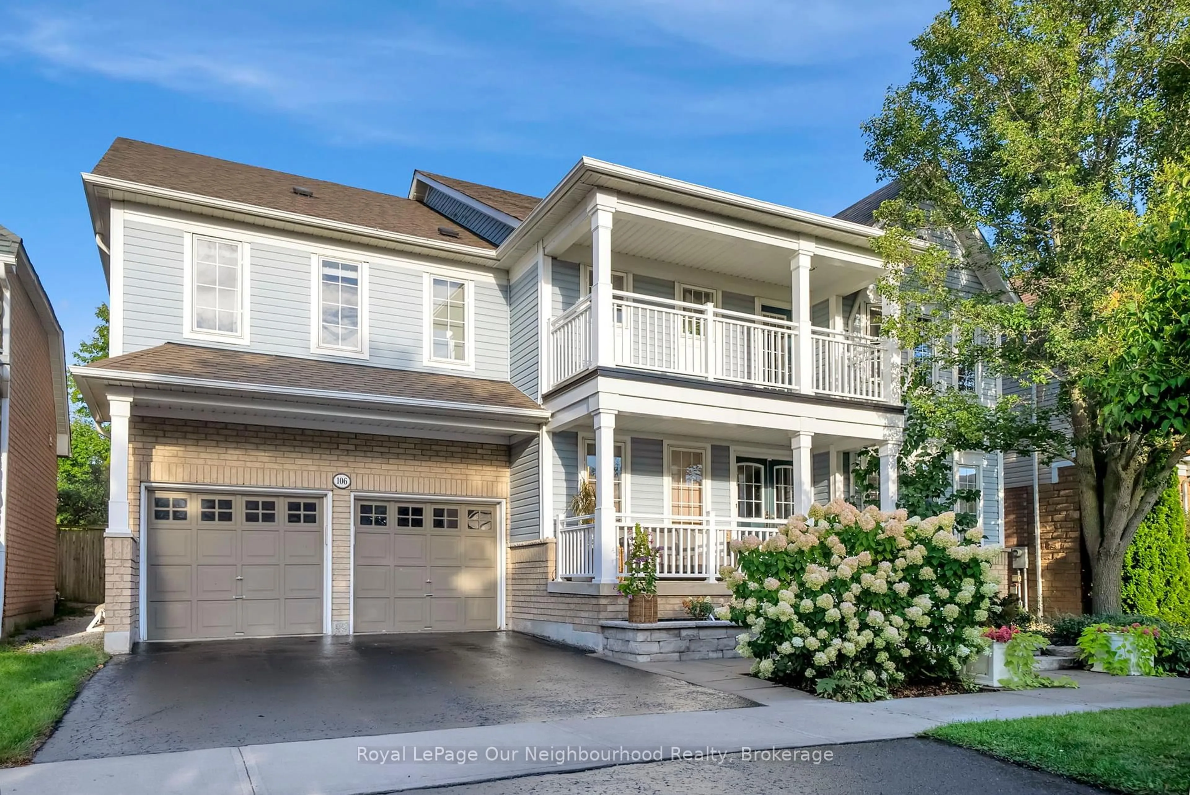 Home with vinyl exterior material, street for 106 Hoile Dr, Ajax Ontario L1Z 1N5