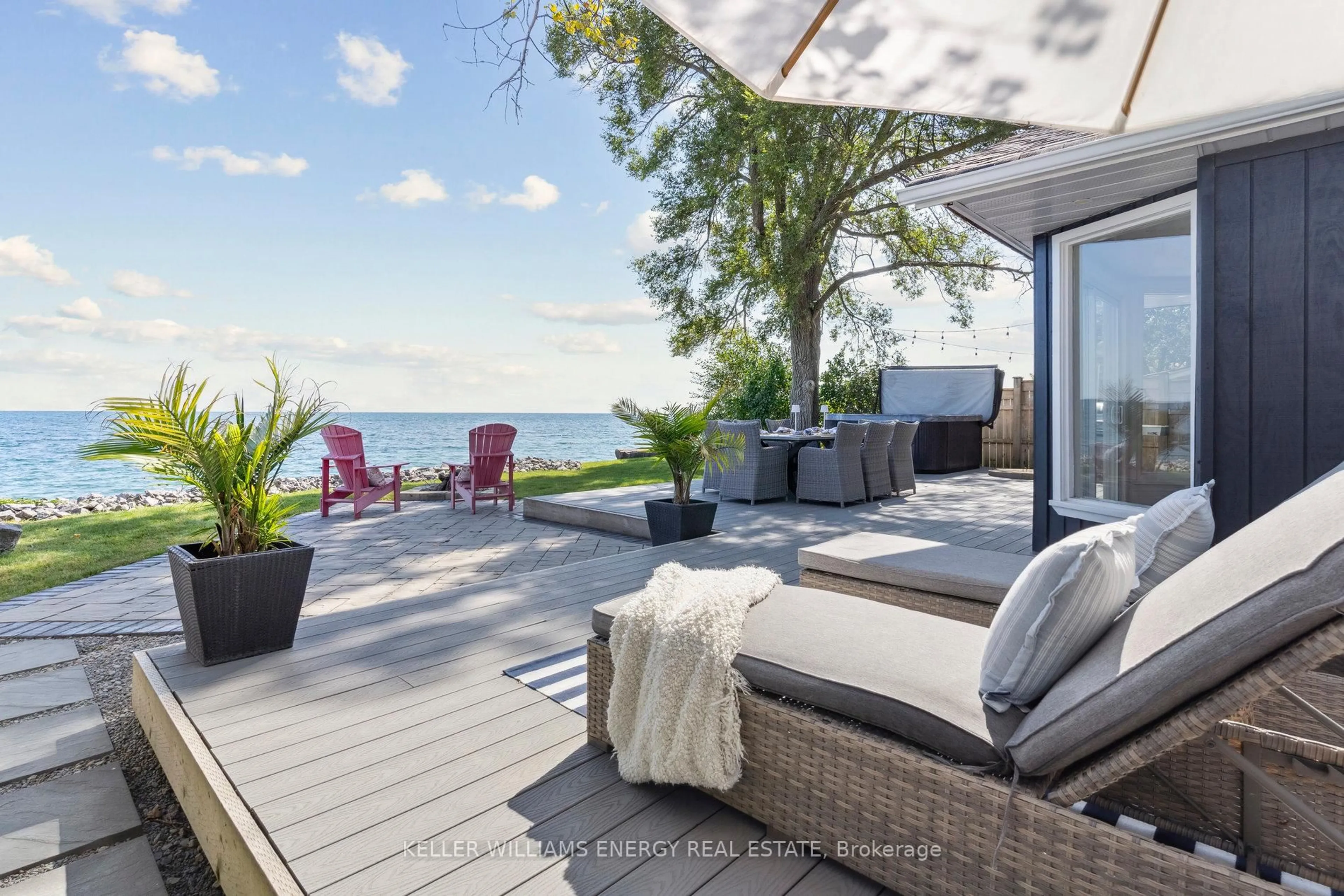 Patio, water/lake/river/ocean view for 141 Cedar Crest Beach Rd, Clarington Ontario L1C 3K3
