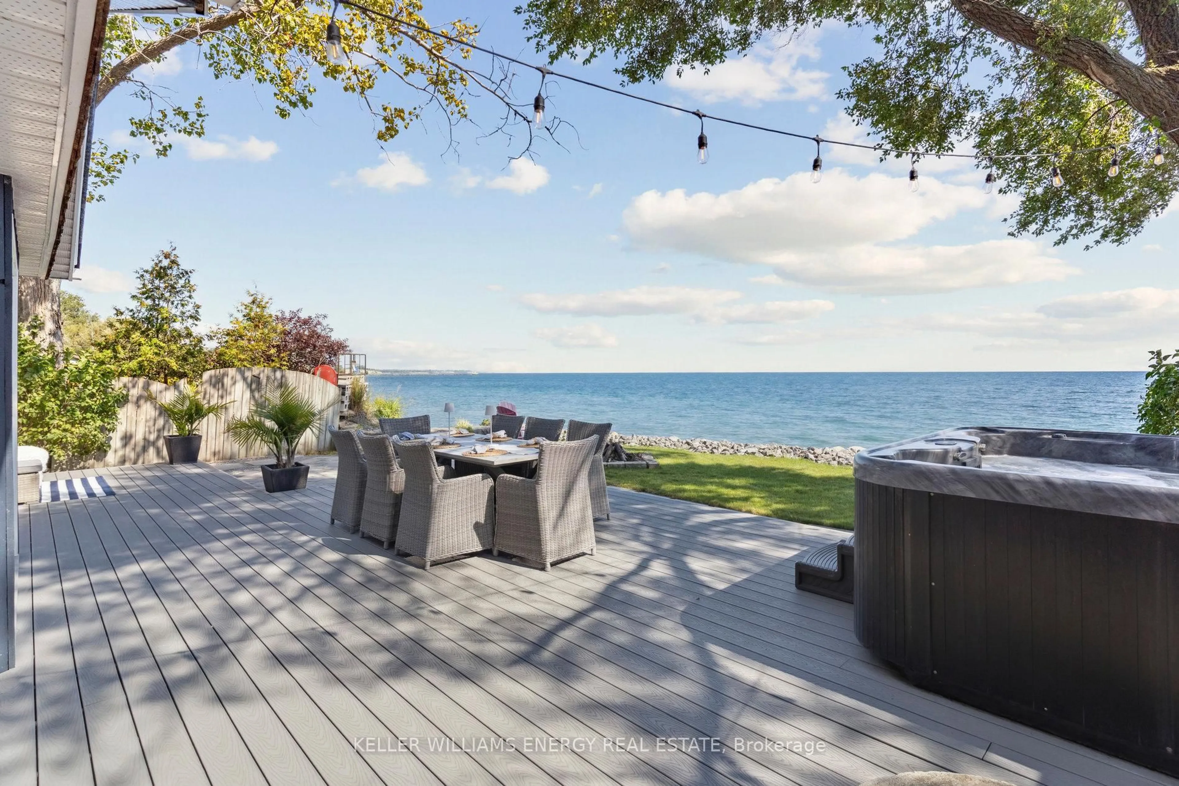 Patio, water/lake/river/ocean view for 141 Cedar Crest Beach Rd, Clarington Ontario L1C 3K3