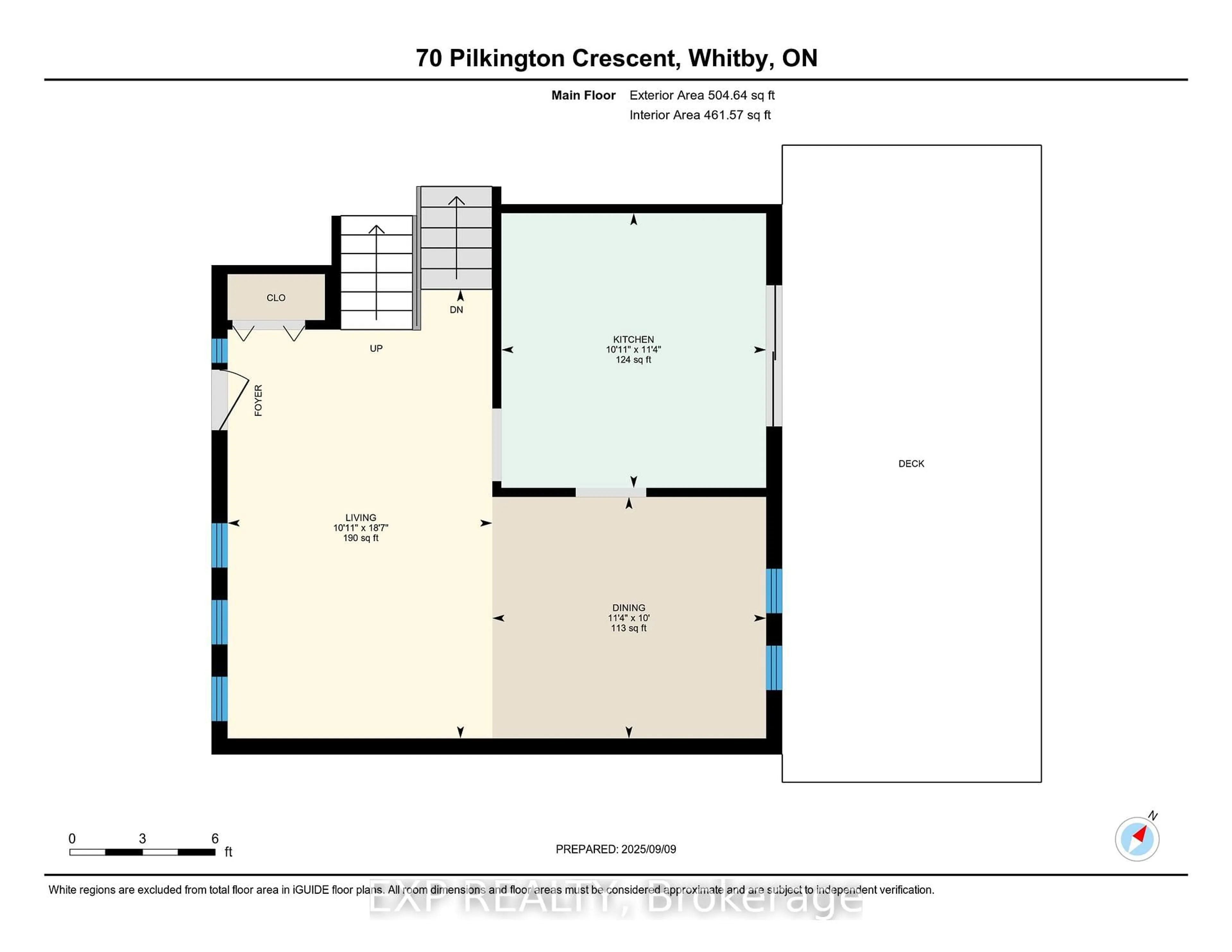 Floor plan for 70 Pilkington Cres, Whitby Ontario L1N 6G1