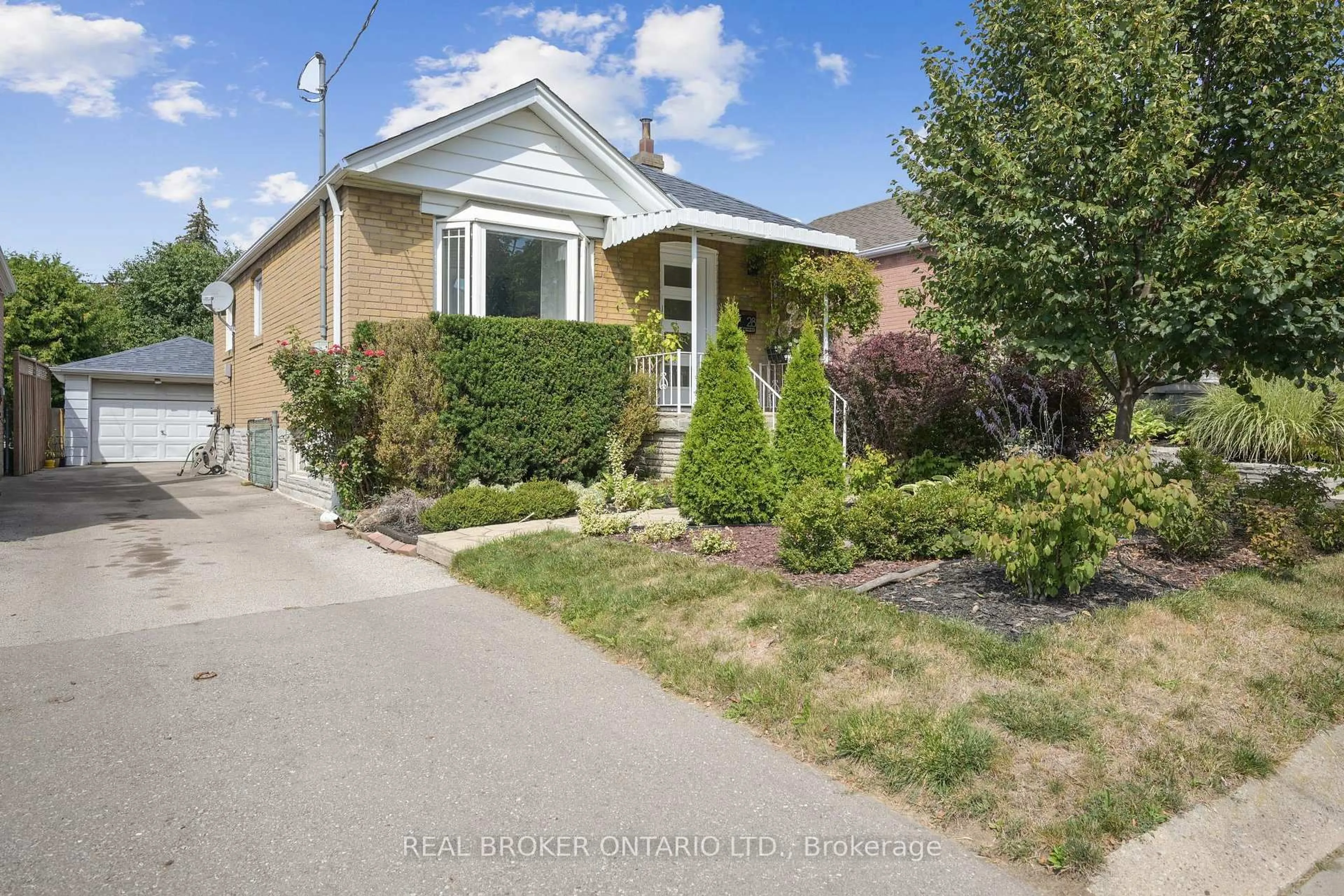 Home with brick exterior material, street for 28 Galbraith Ave, Toronto Ontario M4B 2B5