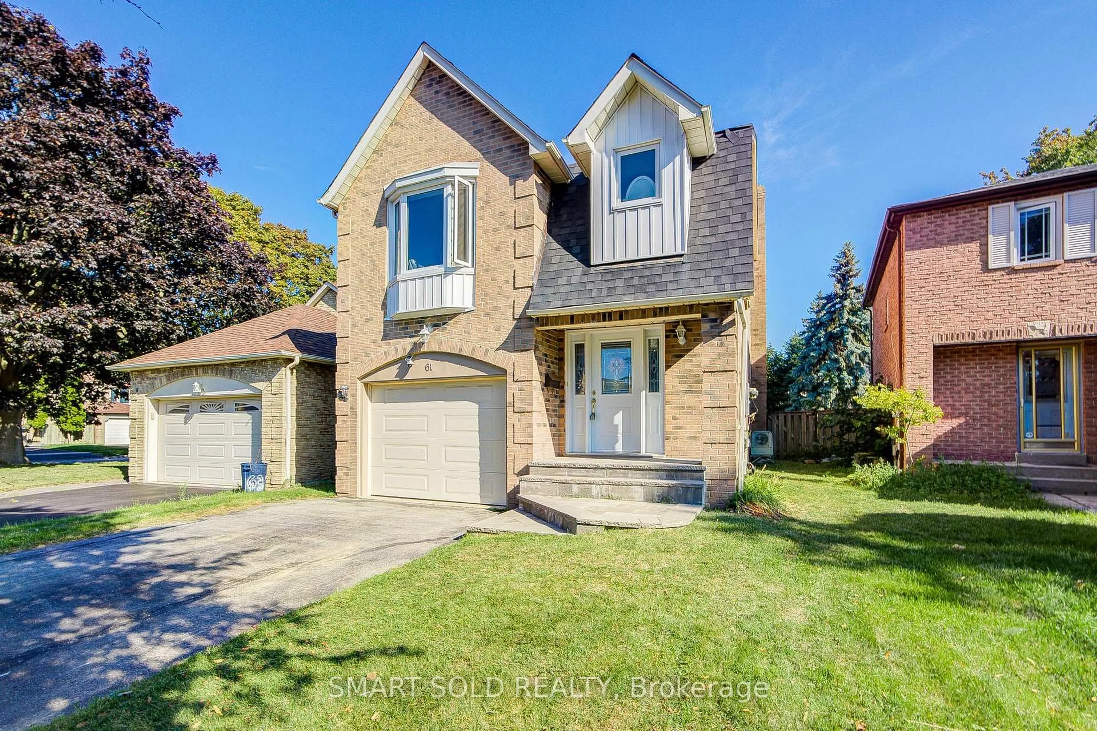 Home with brick exterior material, street for 61 Stockbridge Cres, Ajax Ontario L1T 2G8