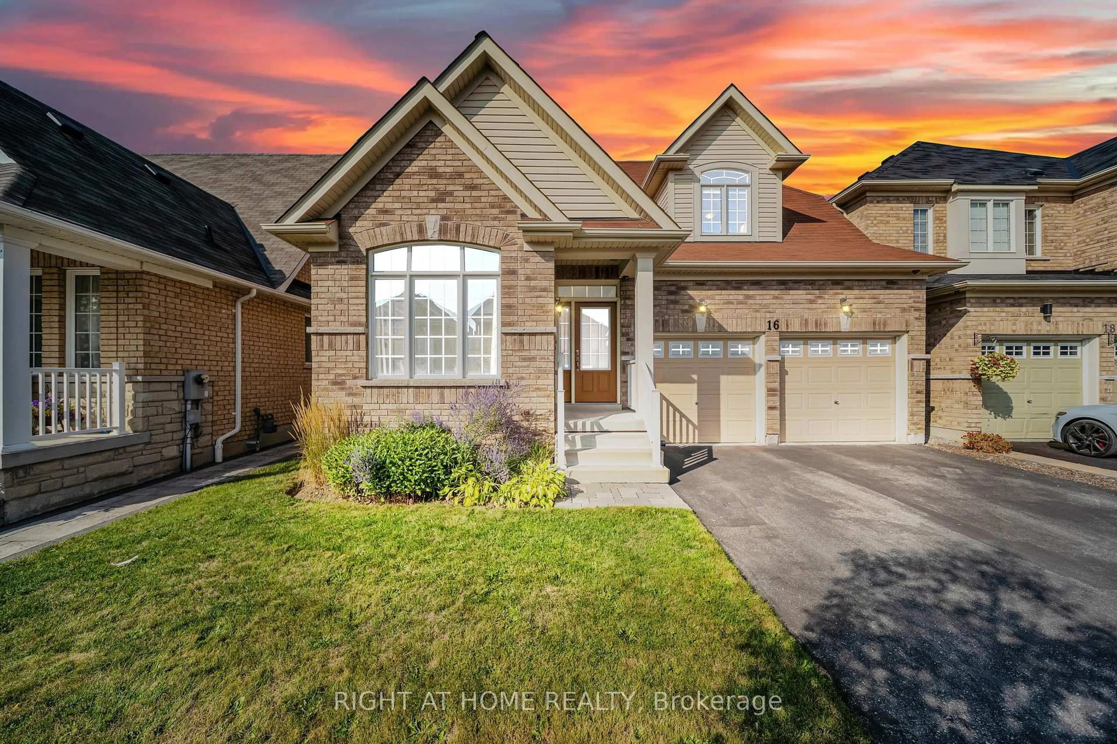 Home with brick exterior material, street for 16 Sewell Cres, Ajax Ontario L1Z 0N7