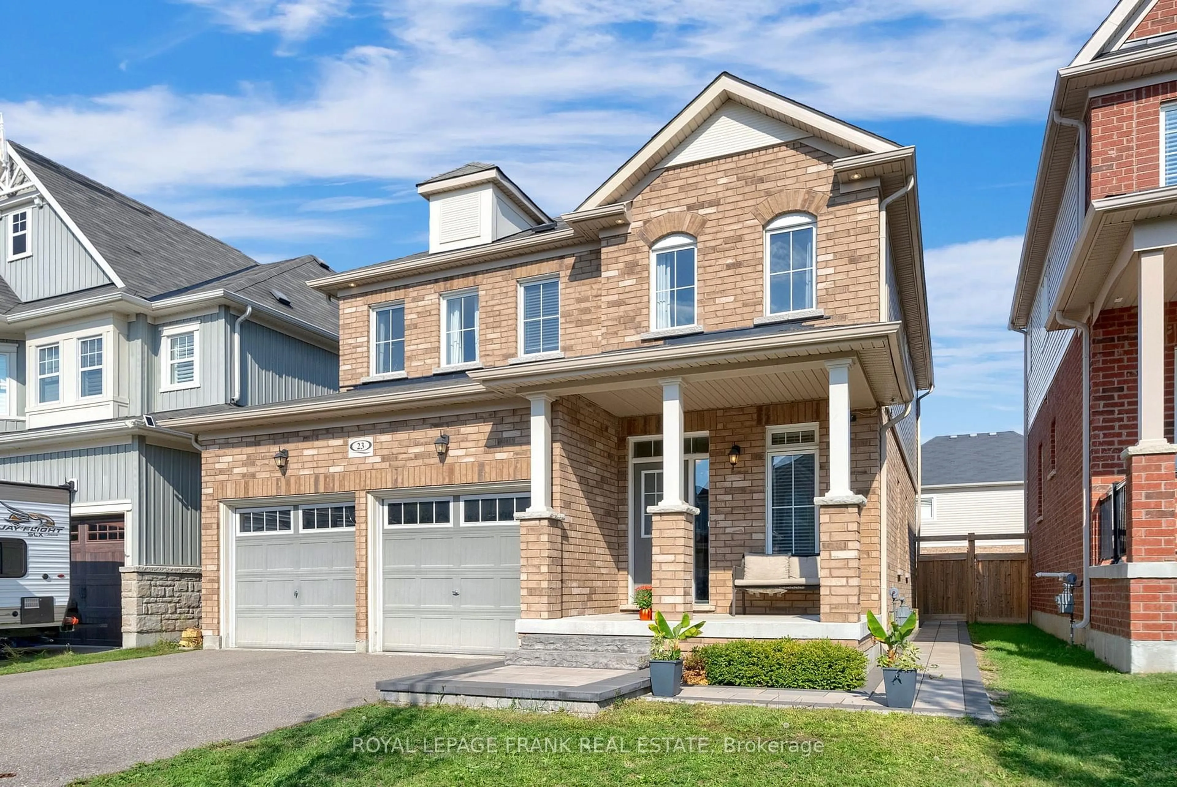Home with brick exterior material, street for 23 Jack Roach St, Clarington Ontario L1C 3K2