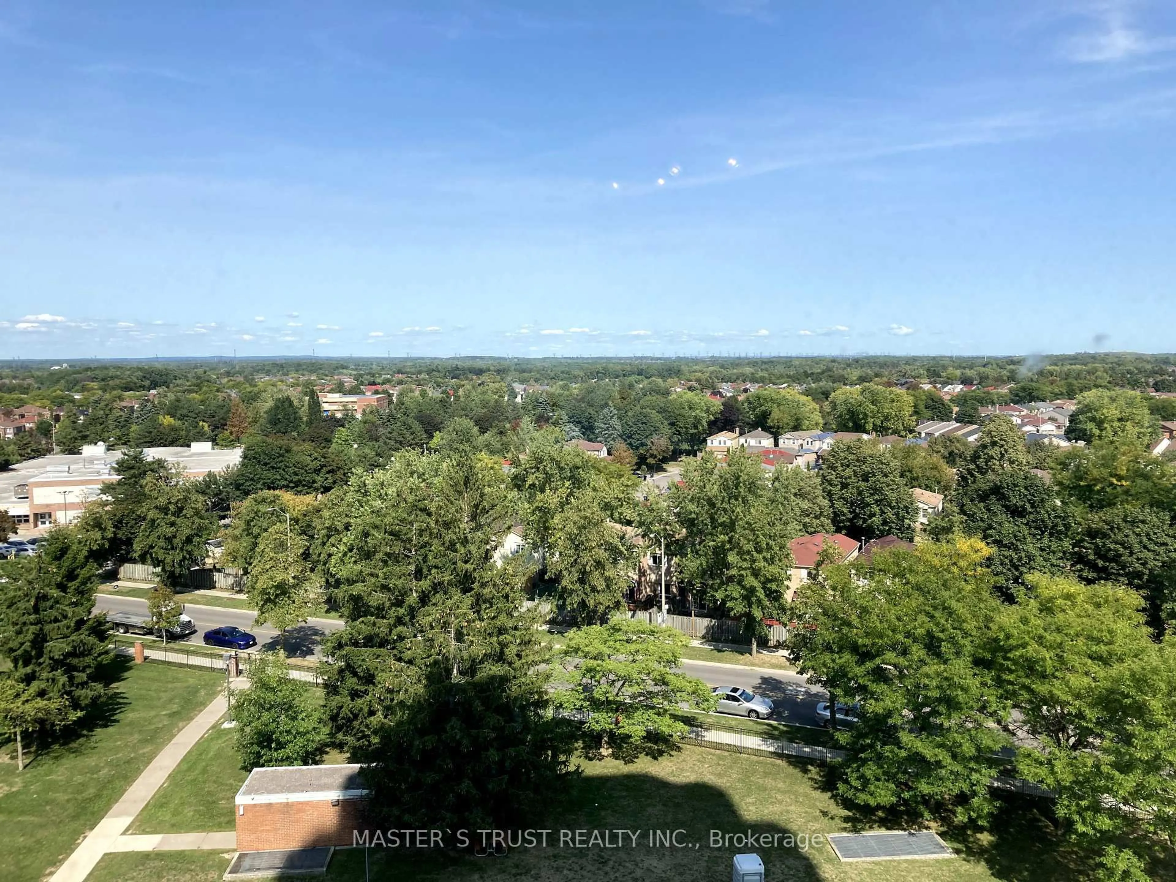 A pic from outside/outdoor area/front of a property/back of a property/a pic from drone, city buildings view from balcony for 410 Mclevin Ave #803, Toronto Ontario M1B 5J5