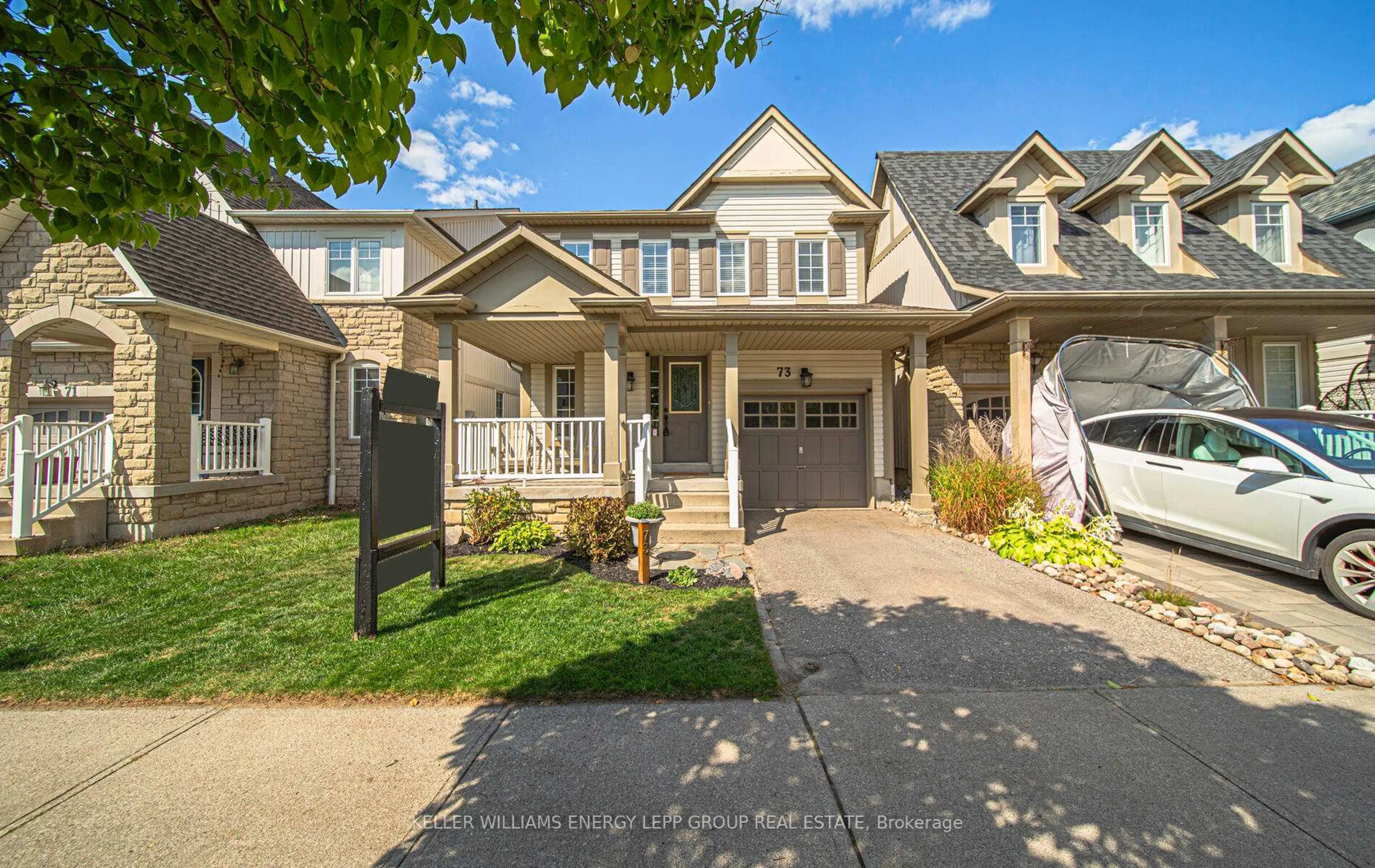 Home with brick exterior material, street for 73 Haverhill Cres, Whitby Ontario L1R 3E8