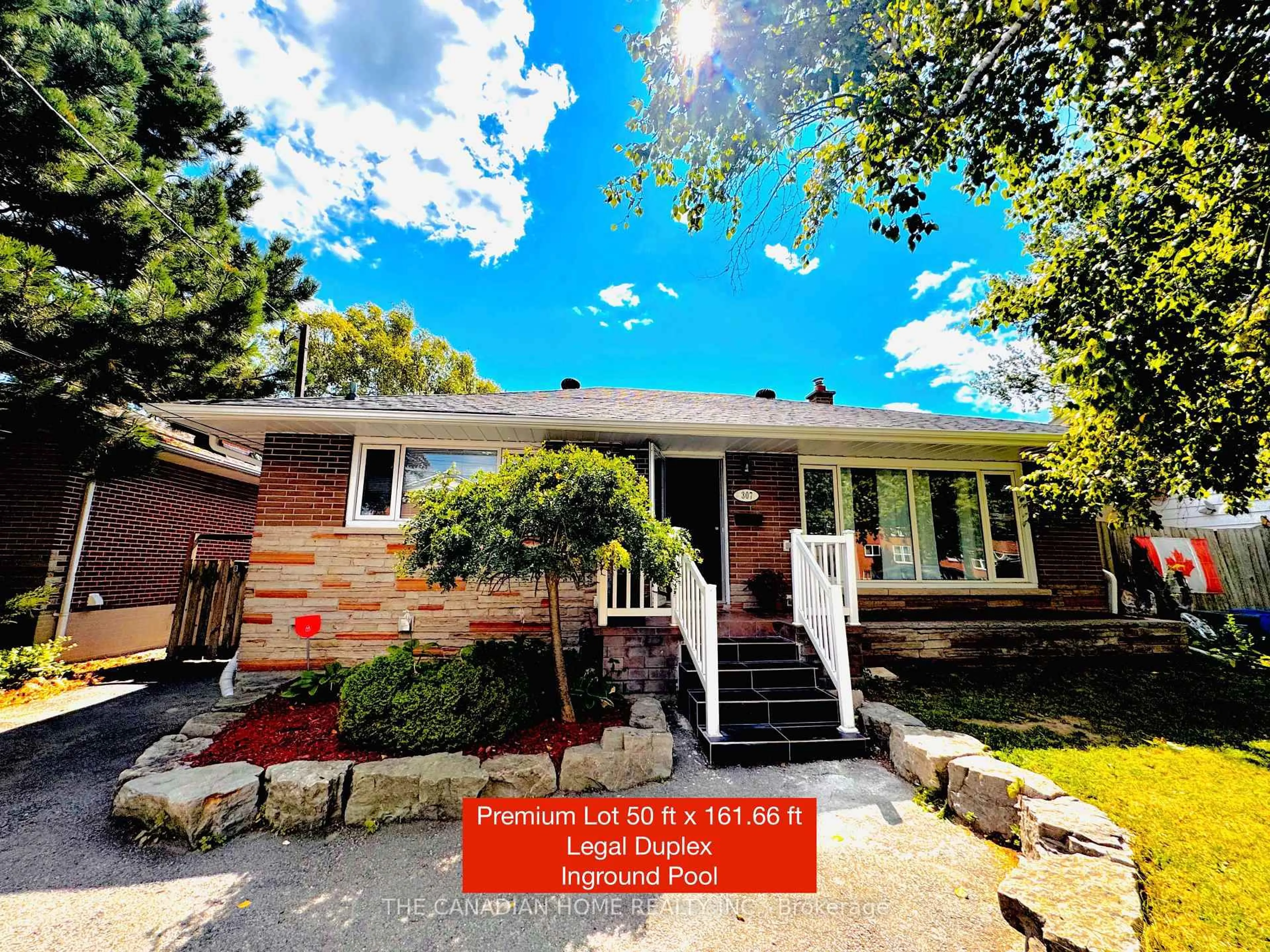 Home with brick exterior material, street for 307 Malaga Rd, Oshawa Ontario L1J 1N6