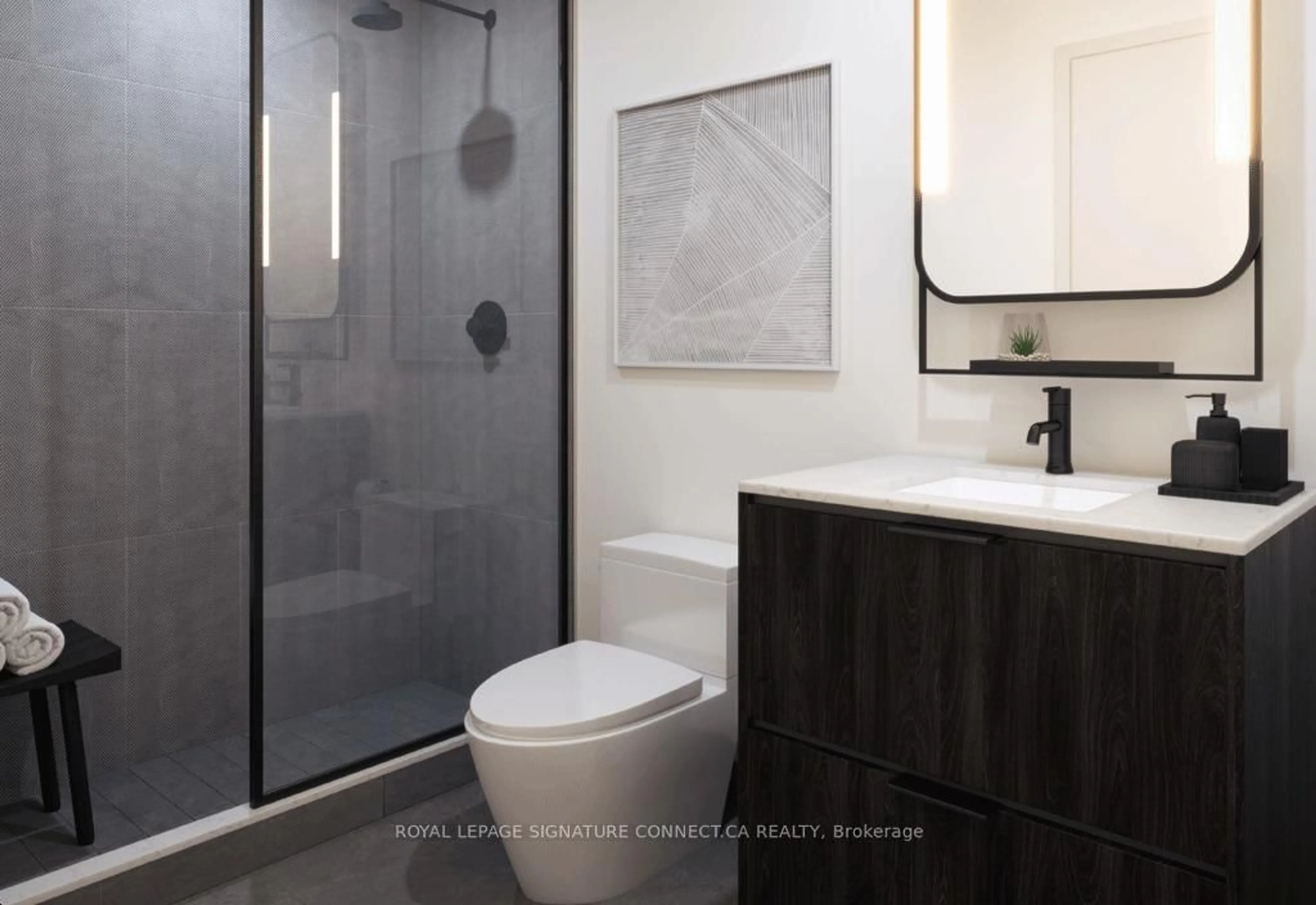 Contemporary bathroom, ceramic/tile floor for 1050 Eastern Ave #1401, Toronto Ontario M4L 0B7